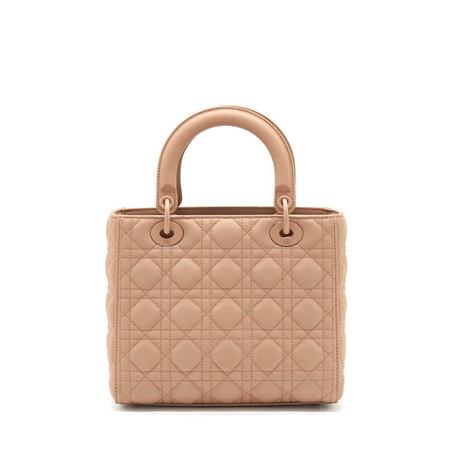 Dior Medium Lady Dior Blush Ultramatte Cannage Calfskin Purse