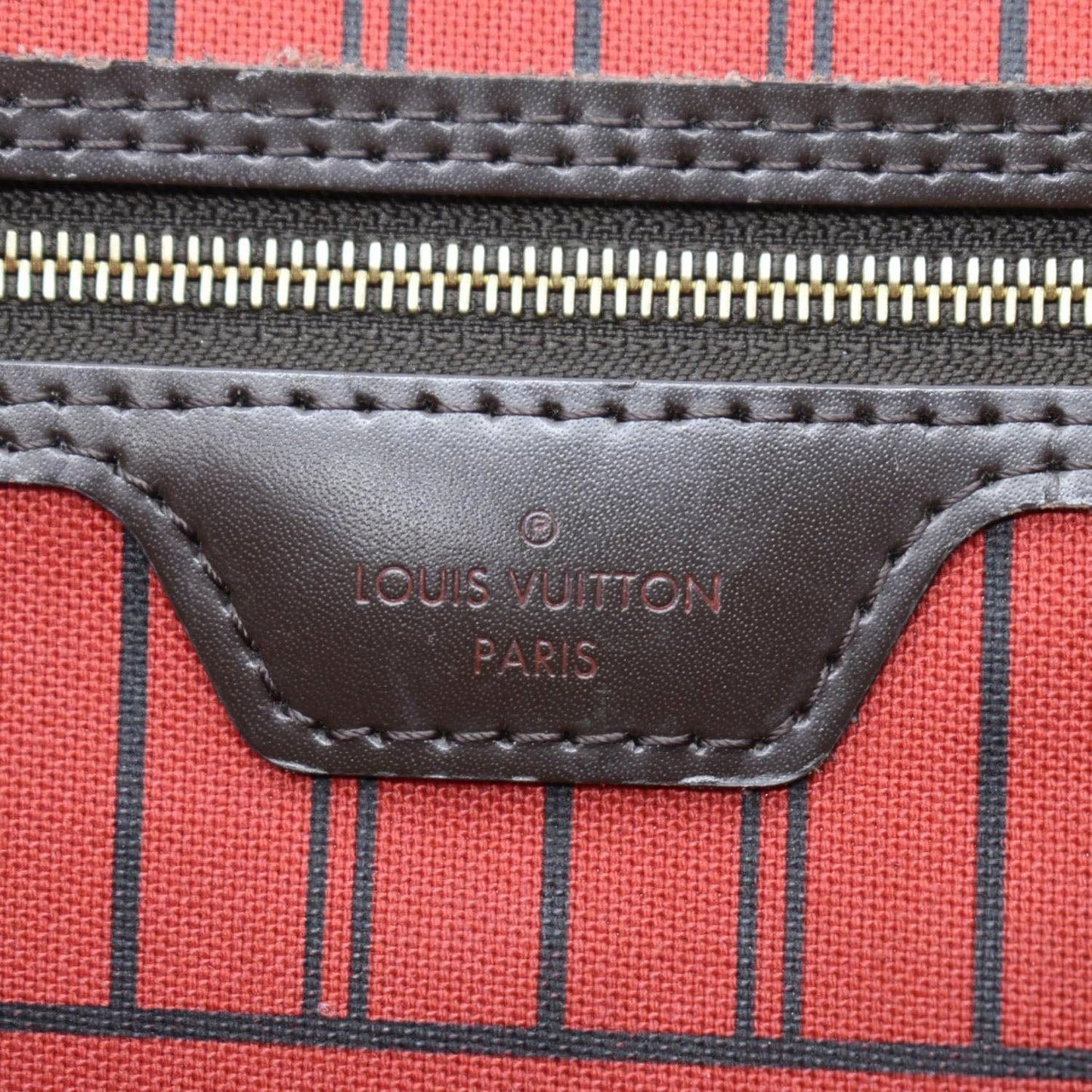LOUIS VUITTON  Neverfull MM Damier Ebene Tote Bag Brown