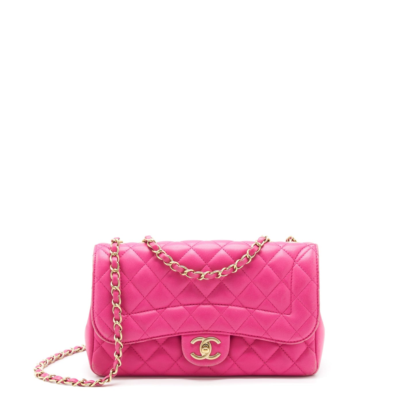 Chanel Quilted Flap Bag Lambskin Pink