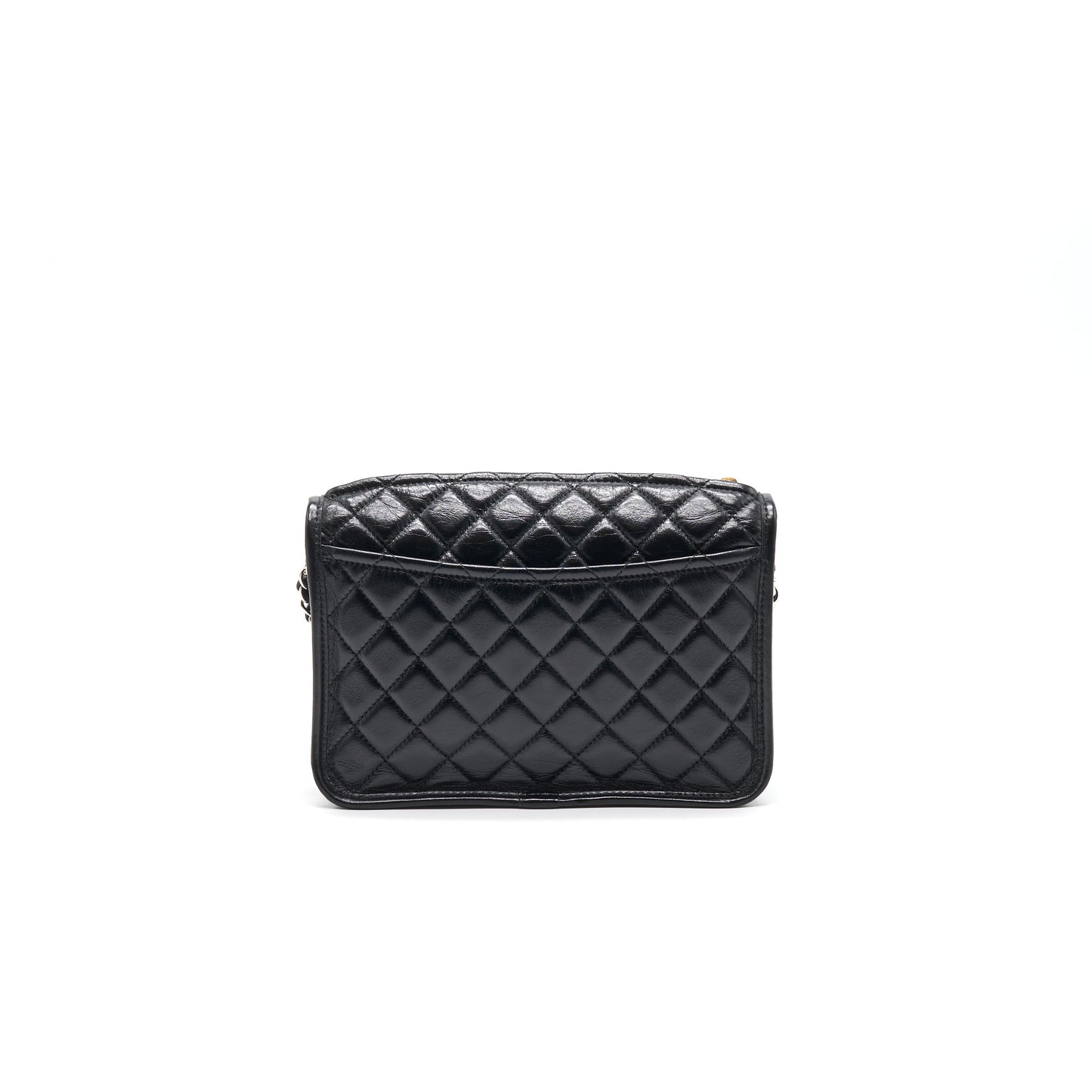 Chanel 18B Calfskin Camera Case Black SHW Handbag