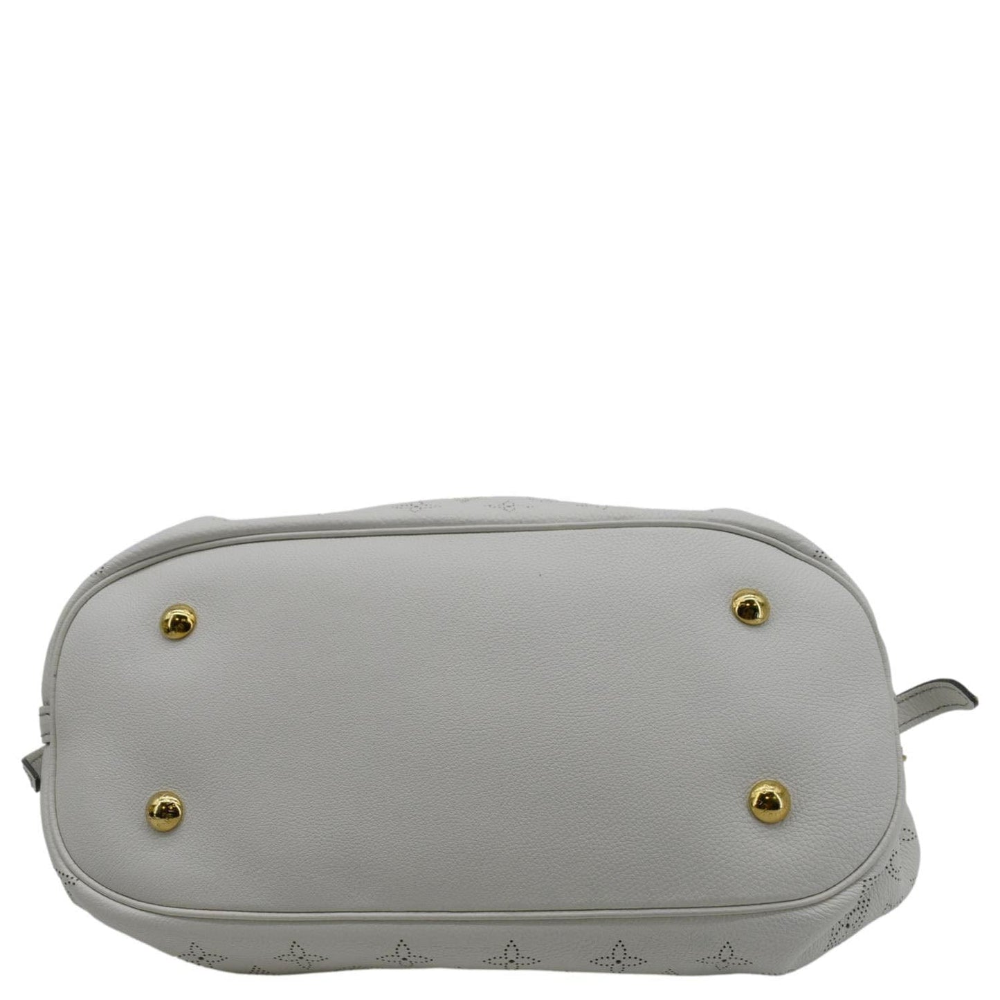 LOUIS VUITTON Solar Large Mahina Leather Hobo Bag White