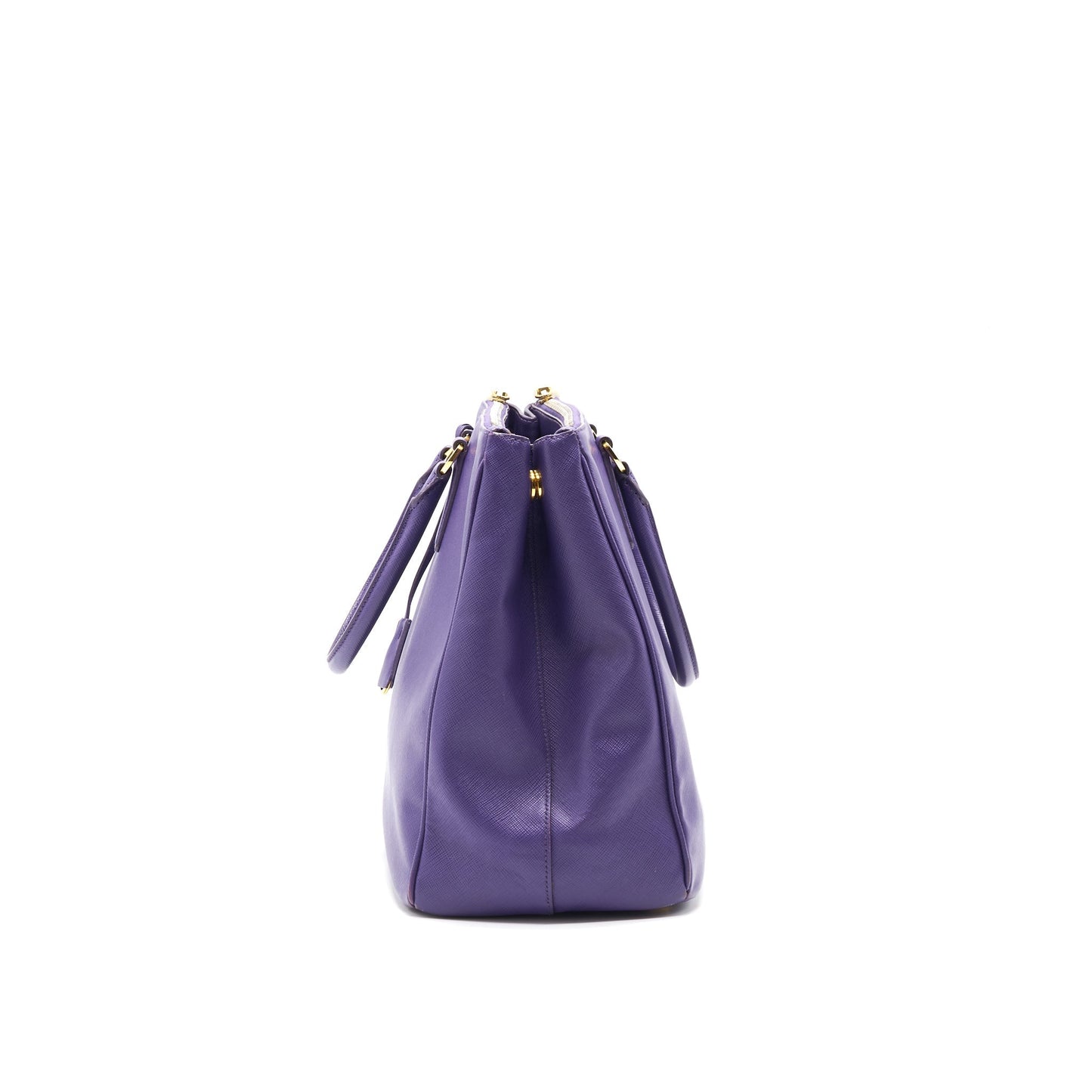 Prada Saffiano Leather Tote Bag Purple GHW