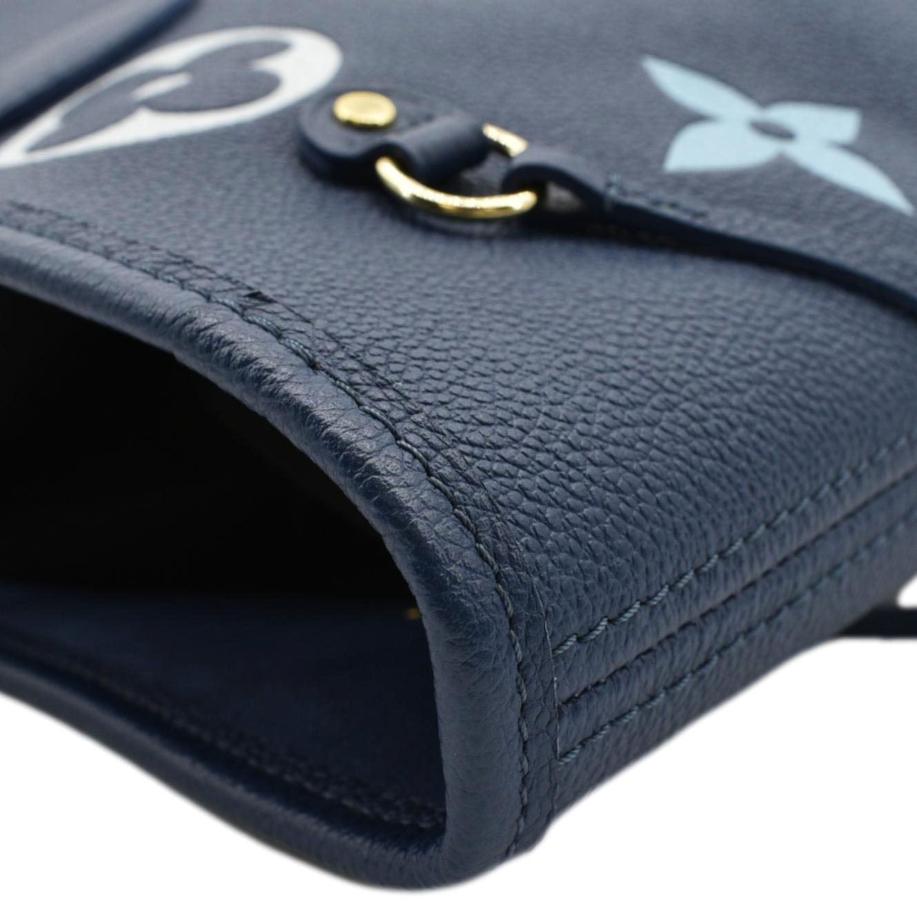 LOUIS VUITTON Neverfull MM Monogram Empreinte Tote Bag Gradient Blue