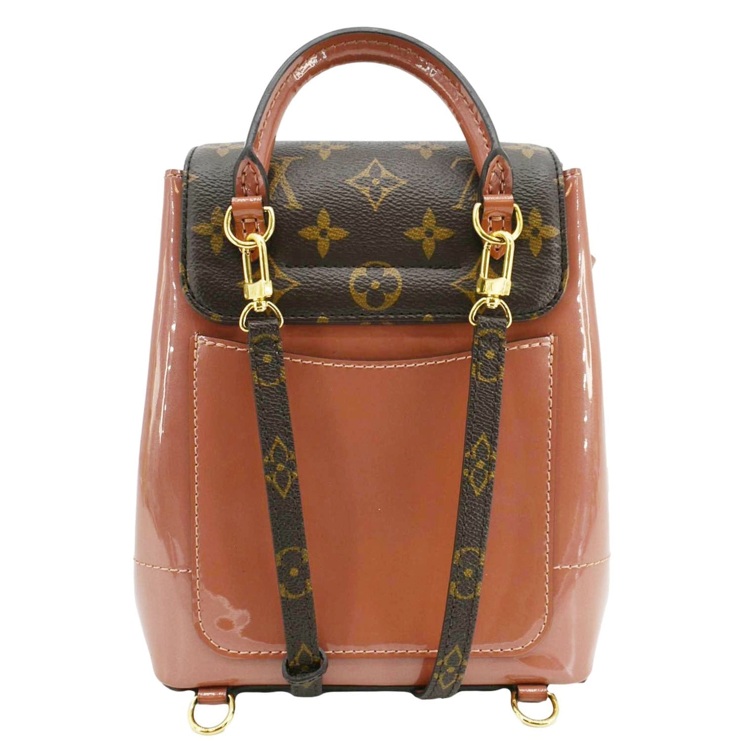 LOUIS VUITTON Hot Springs Patent Monogram Backpack Pink