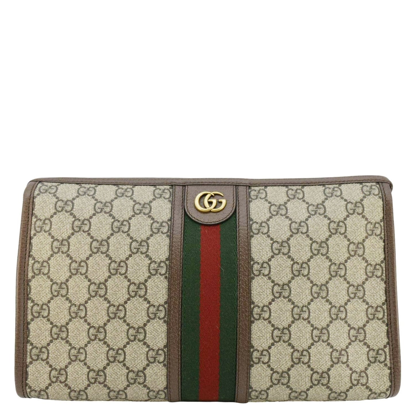 GUCCI Ophidia GG Supreme Canvas Pouch Beige 598234