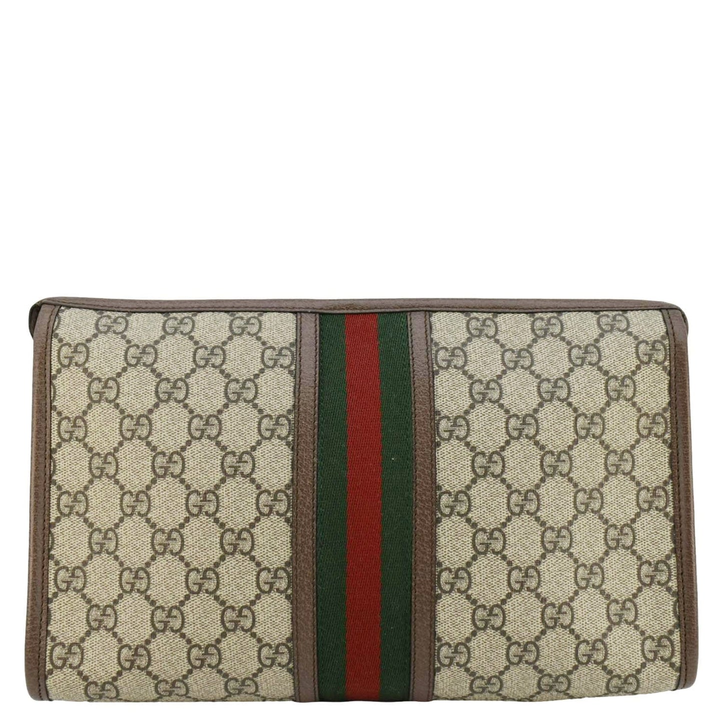 GUCCI Ophidia GG Supreme Canvas Pouch Beige 598234