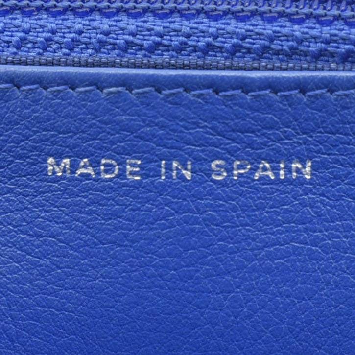 CHANEL WOC Quilted Patent Leather Crossbody Bag Blue