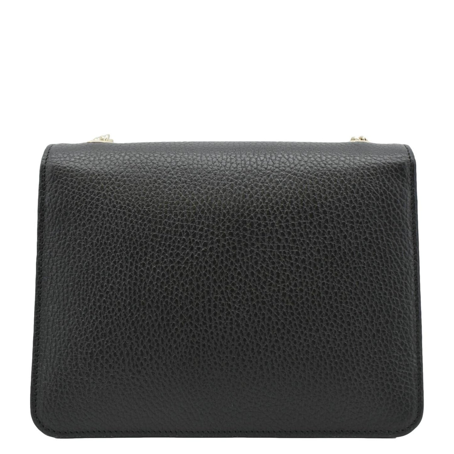 GUCCI Interlocking GG Leather Crossbody Bag Black 510304