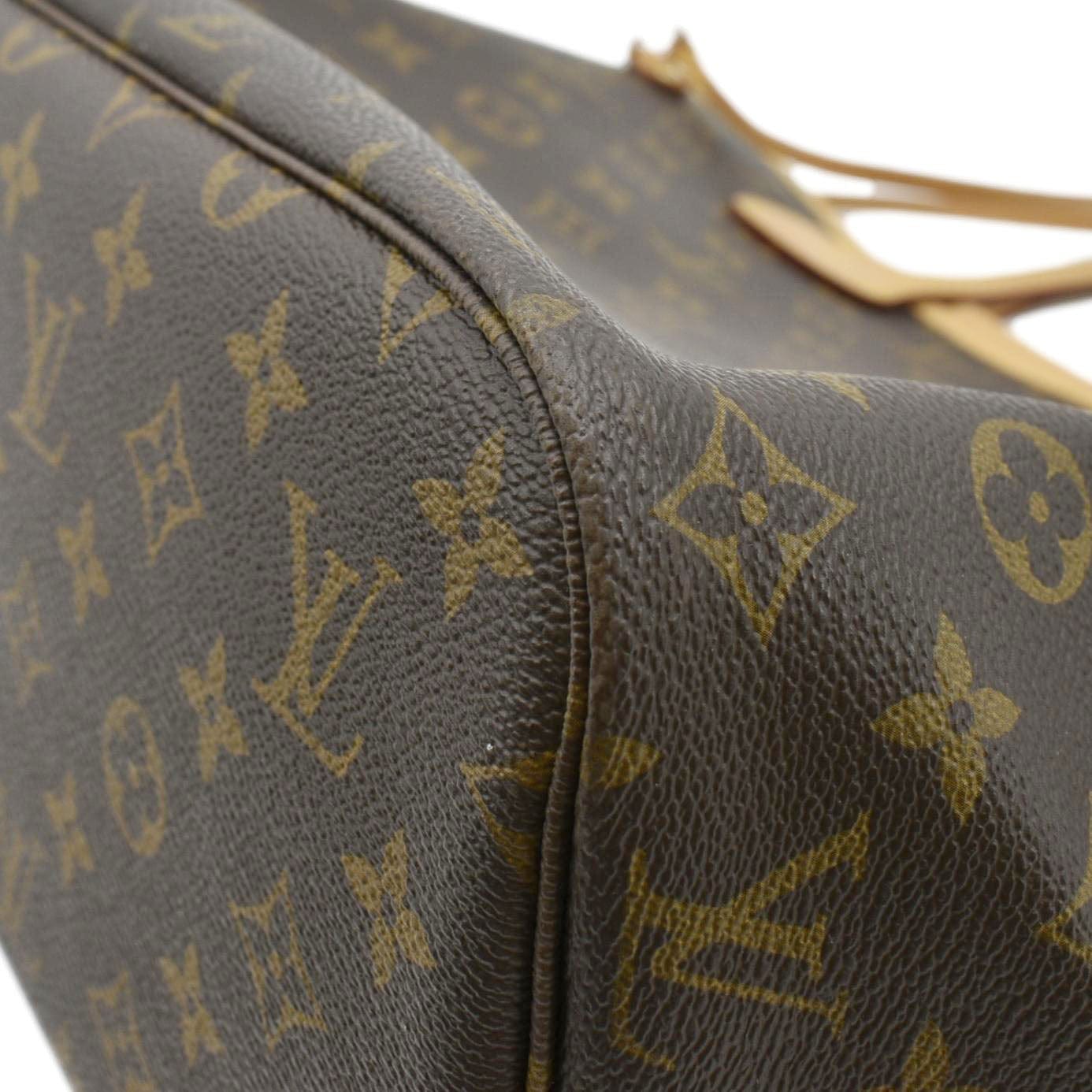 LOUIS VUITTON Neverfull MM Monogram Canvas Shoulder Bag Brown