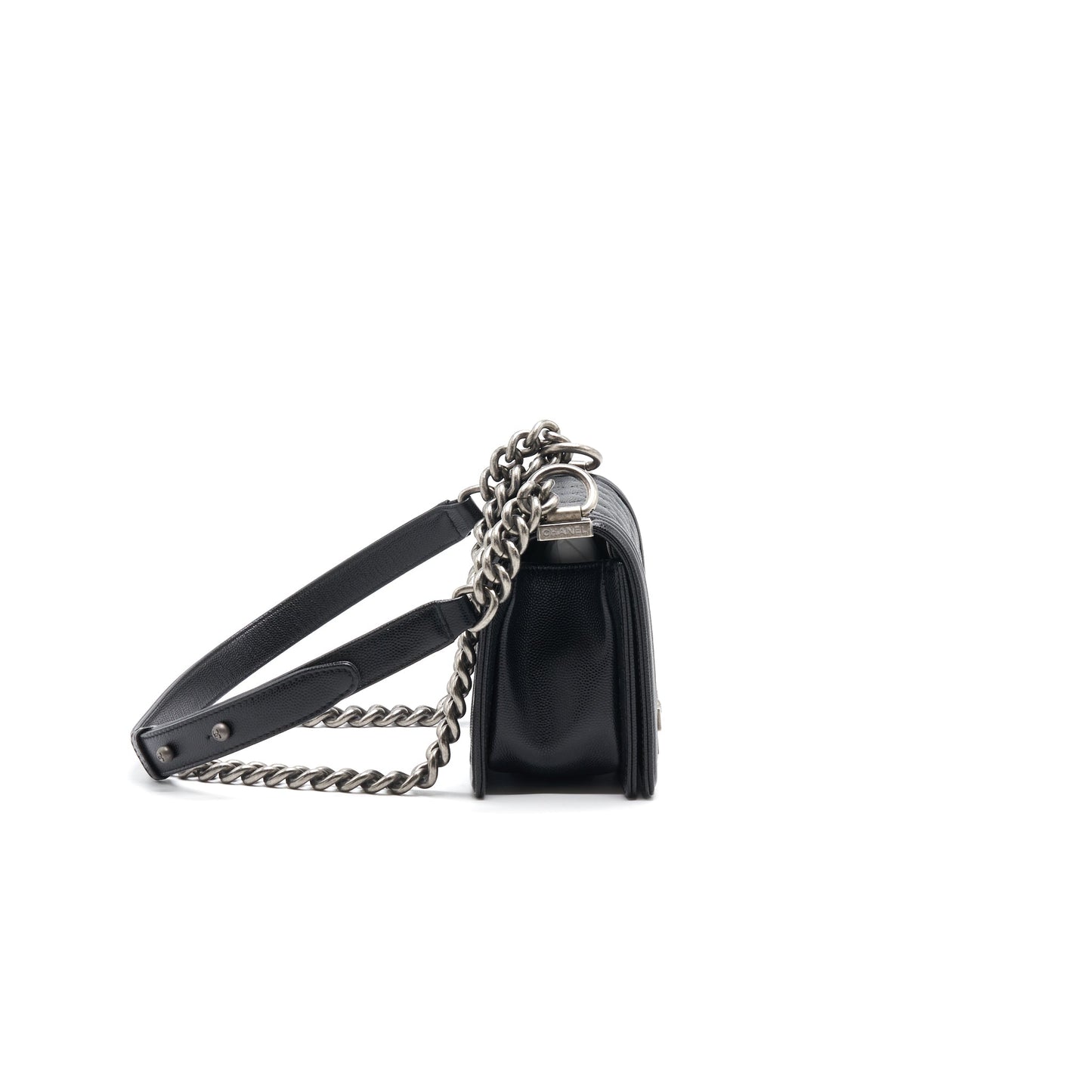 Chanel Small Leboy Cavier Black ruthenium Hardware Handbag