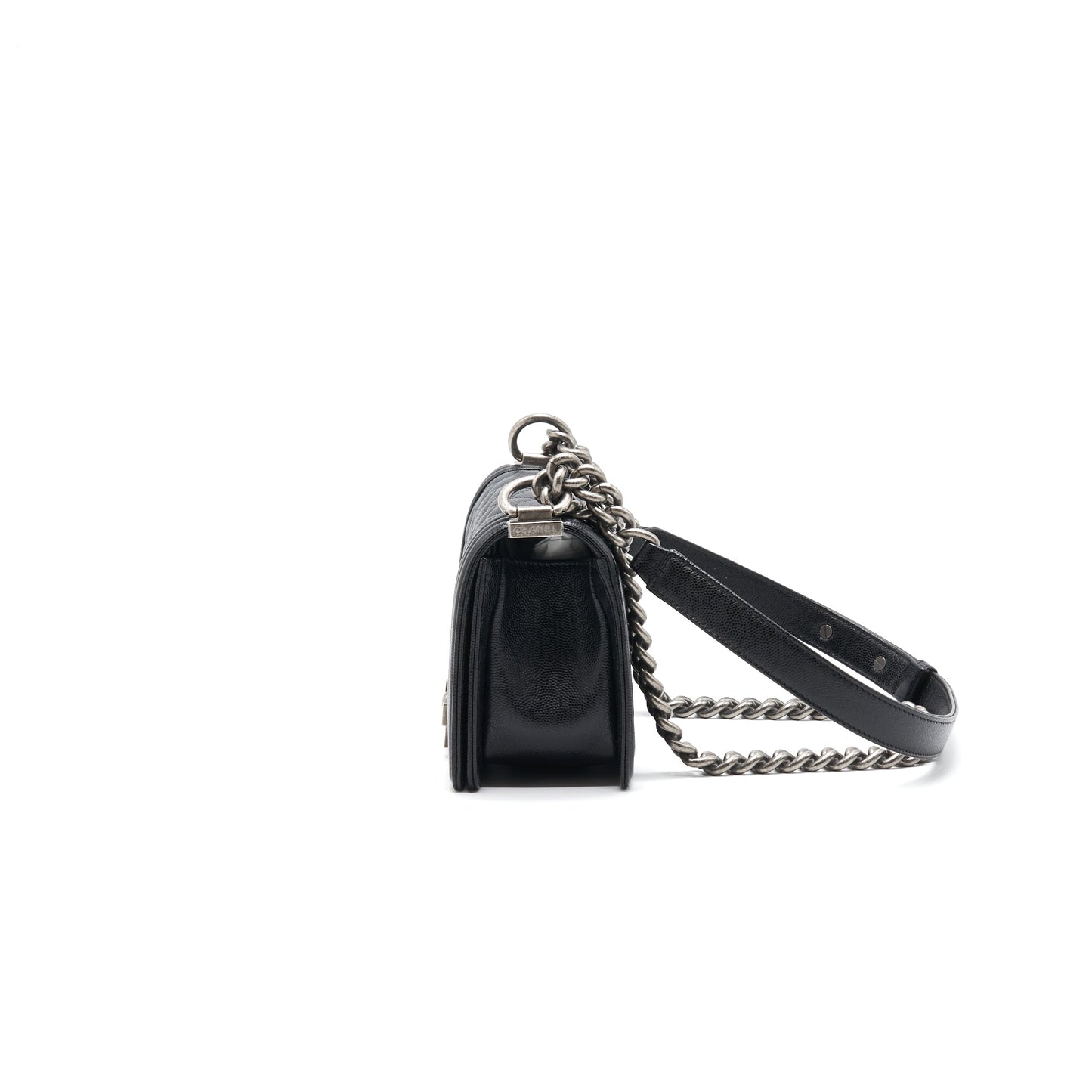Chanel Small Leboy Cavier Black ruthenium Hardware Handbag