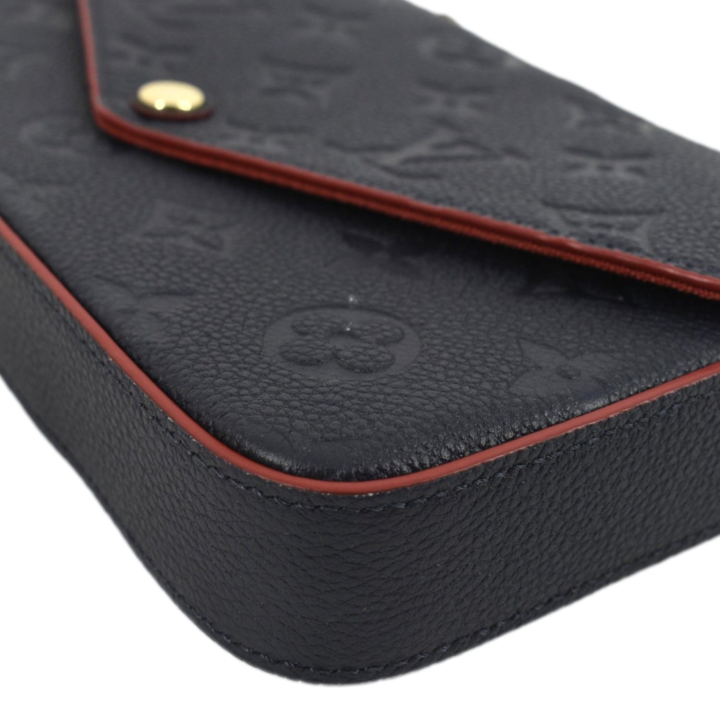 LOUIS VUITTON Felicie Monogram Empreinte Pochette Crossbody Bag Navy Blue