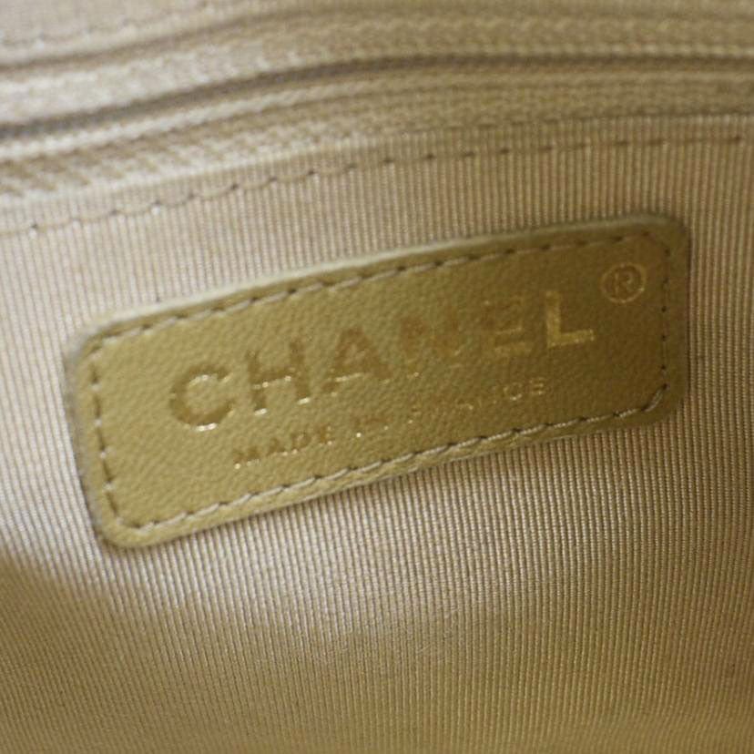 CHANEL  Half Moon Quilted Caviar Leather Hobo Bag Dark Beige