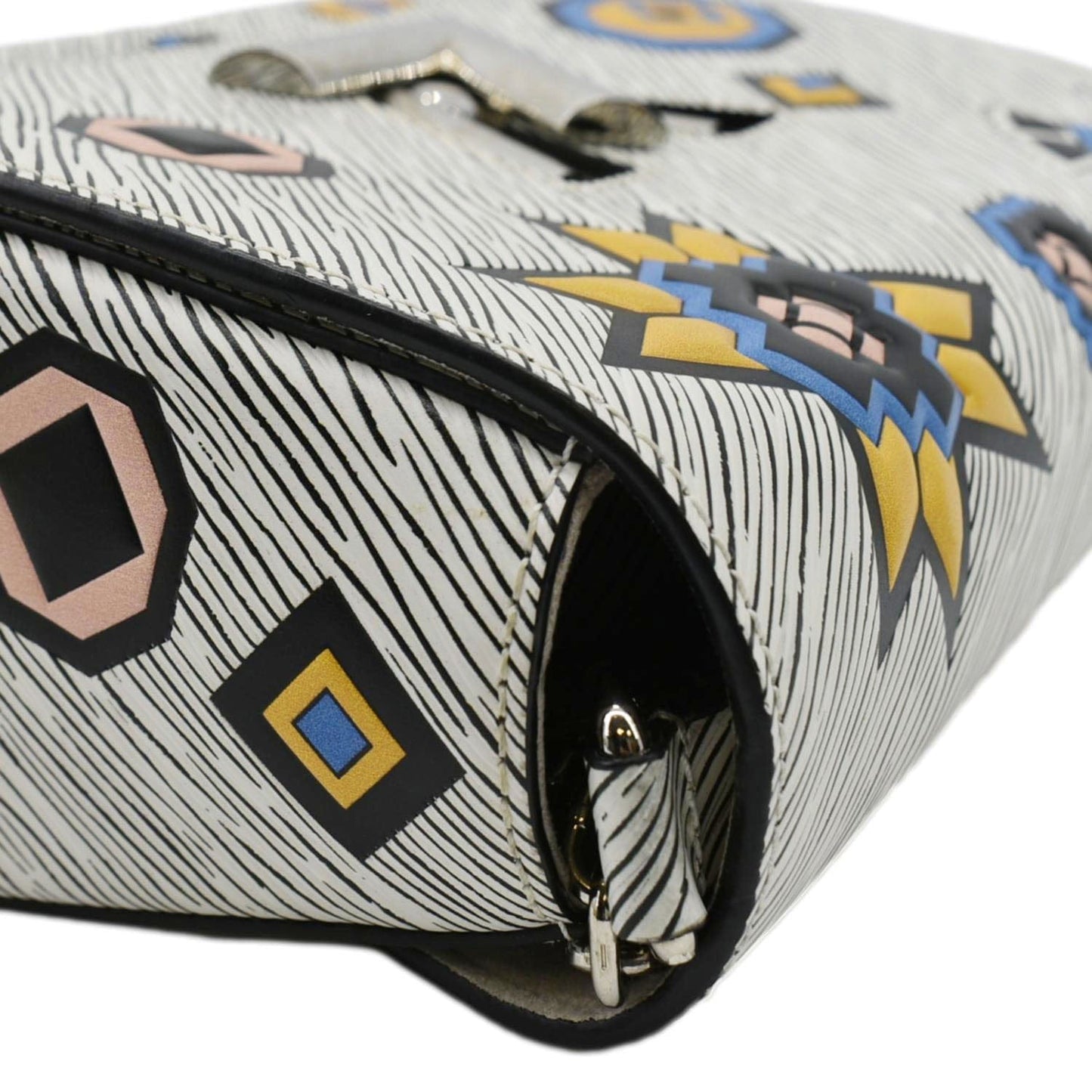 LOUIS VUITTON Twist Azteque MM Epi Leather Shoulder Bag White
