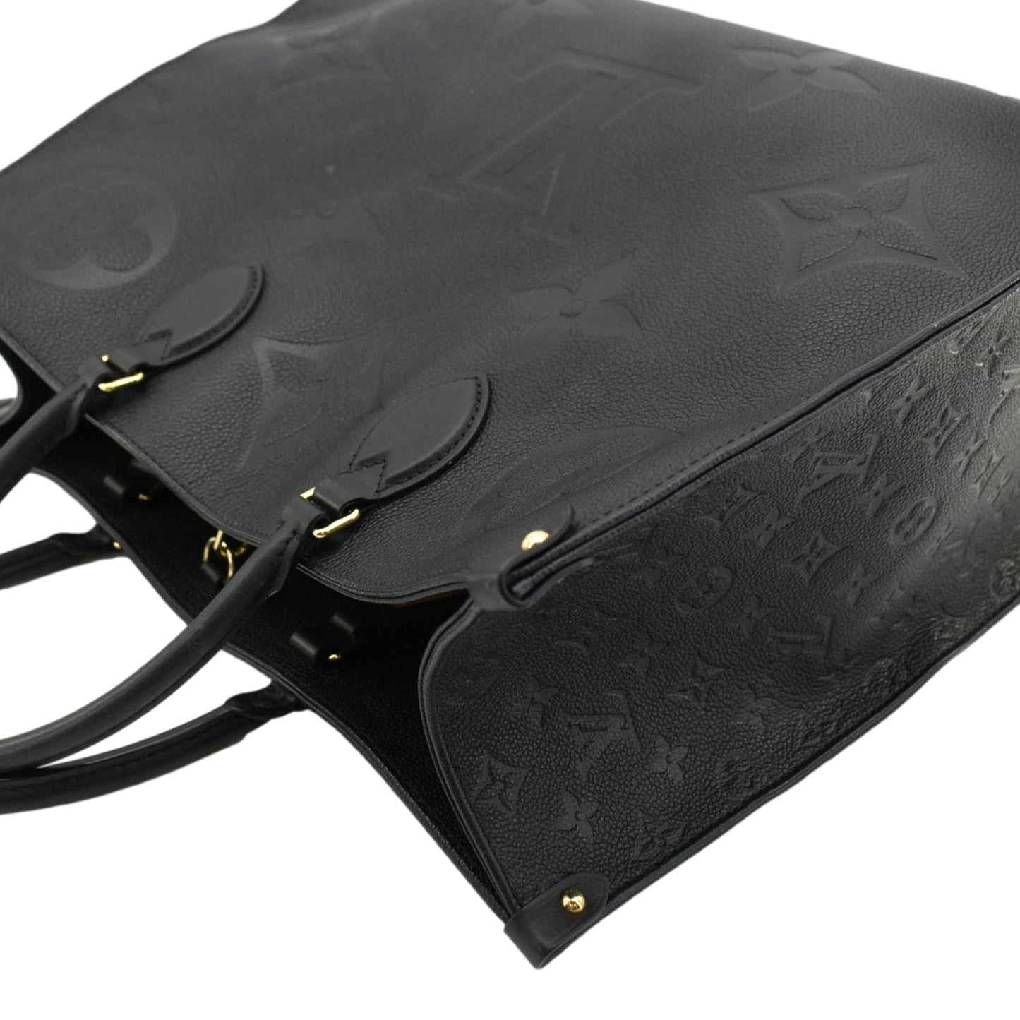 LOUIS VUITTON Onthego GM  Monogram Empreinte Leather Tote Bag Black