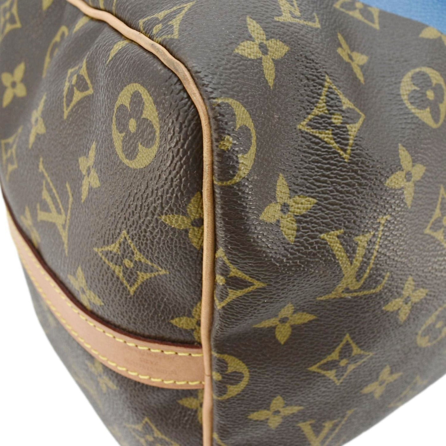 LOUIS VUITTON  40 Bandouliere Heritage Monogram Canvas Travel Bag Blue Clair