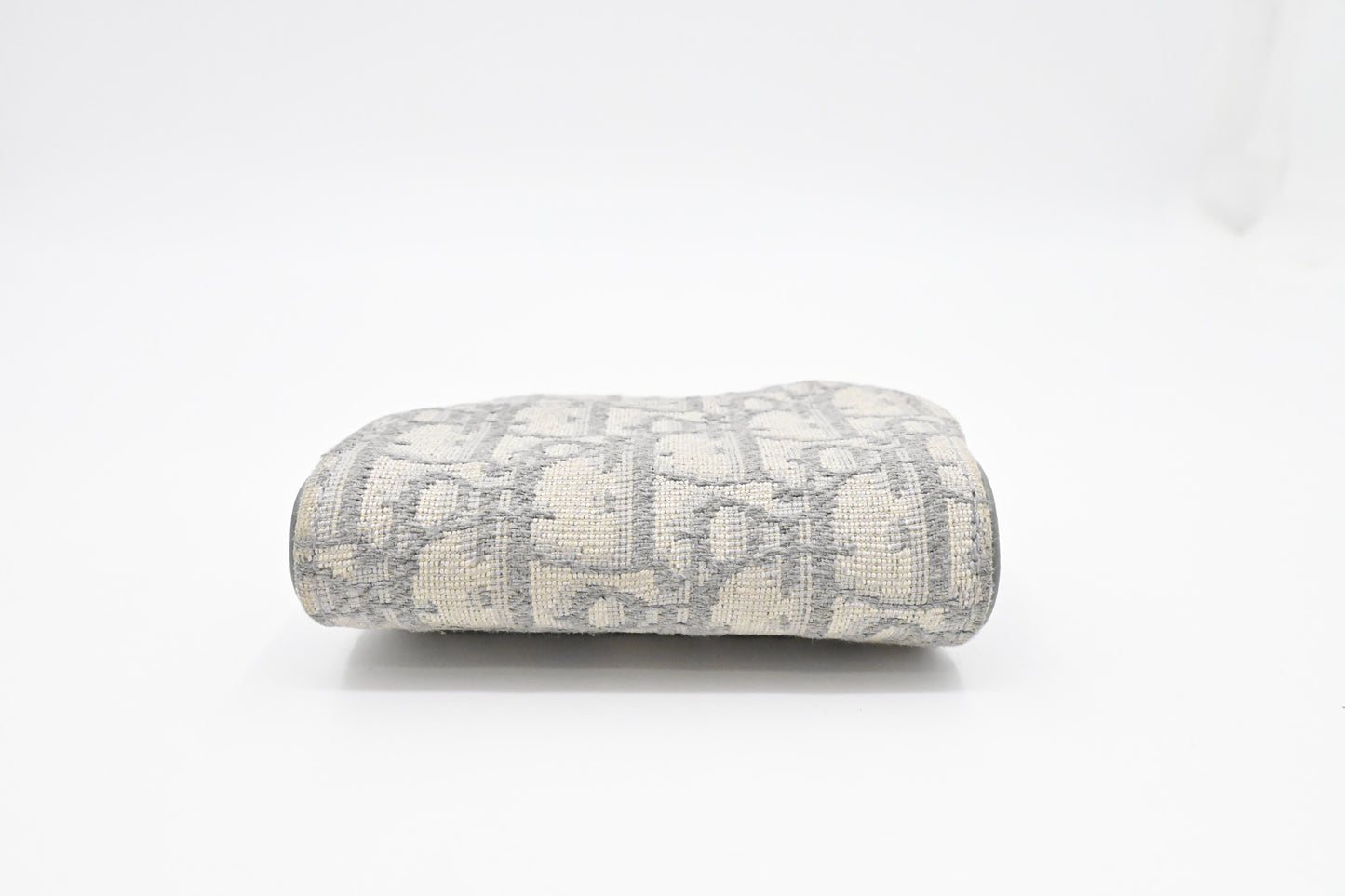Dior Trotteur Compact Wallet in Grey Oblique Canvas