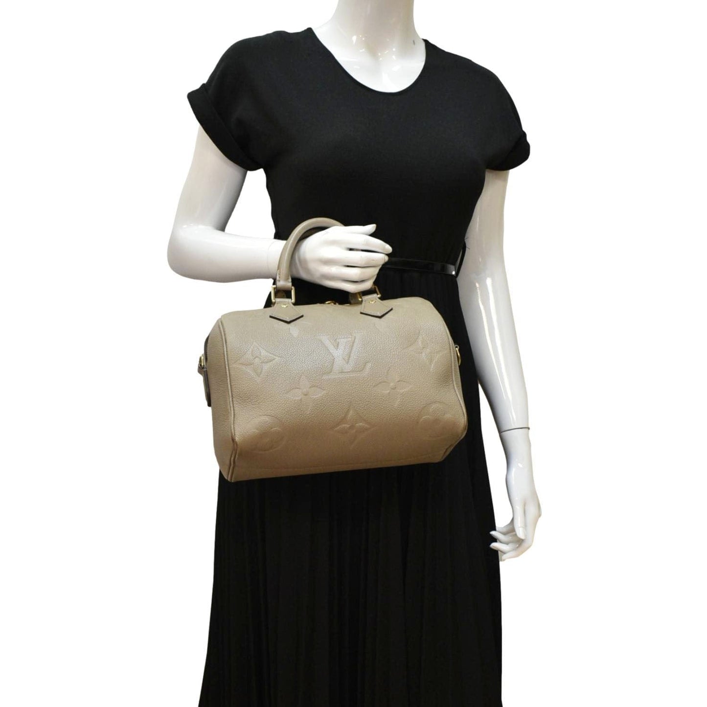 LOUIS VUITTON  25 Bandouliere Monogram Empreinte Shoulder Bag Beige