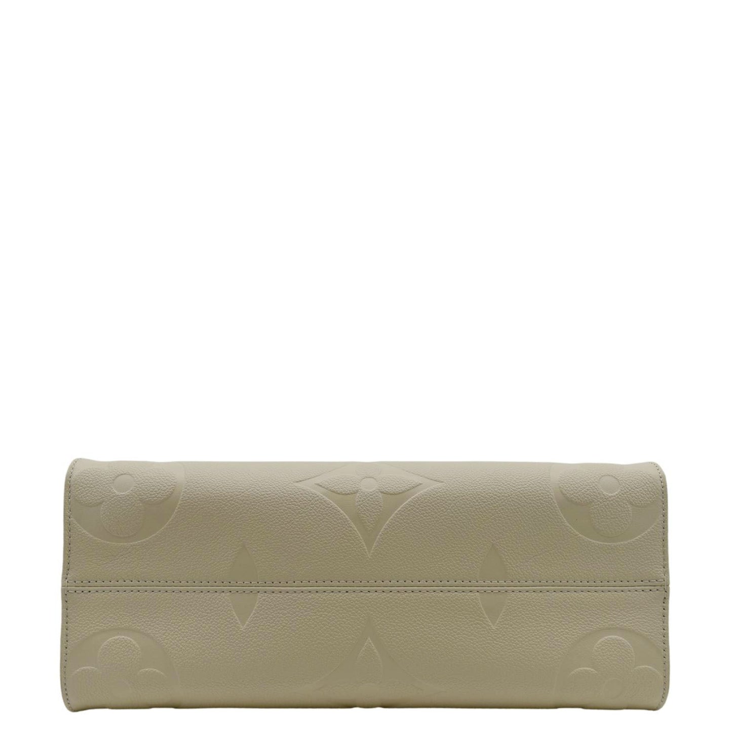 LOUIS VUITTON Onthego MM Monogram Empreinte Leather Tote Bag Cream