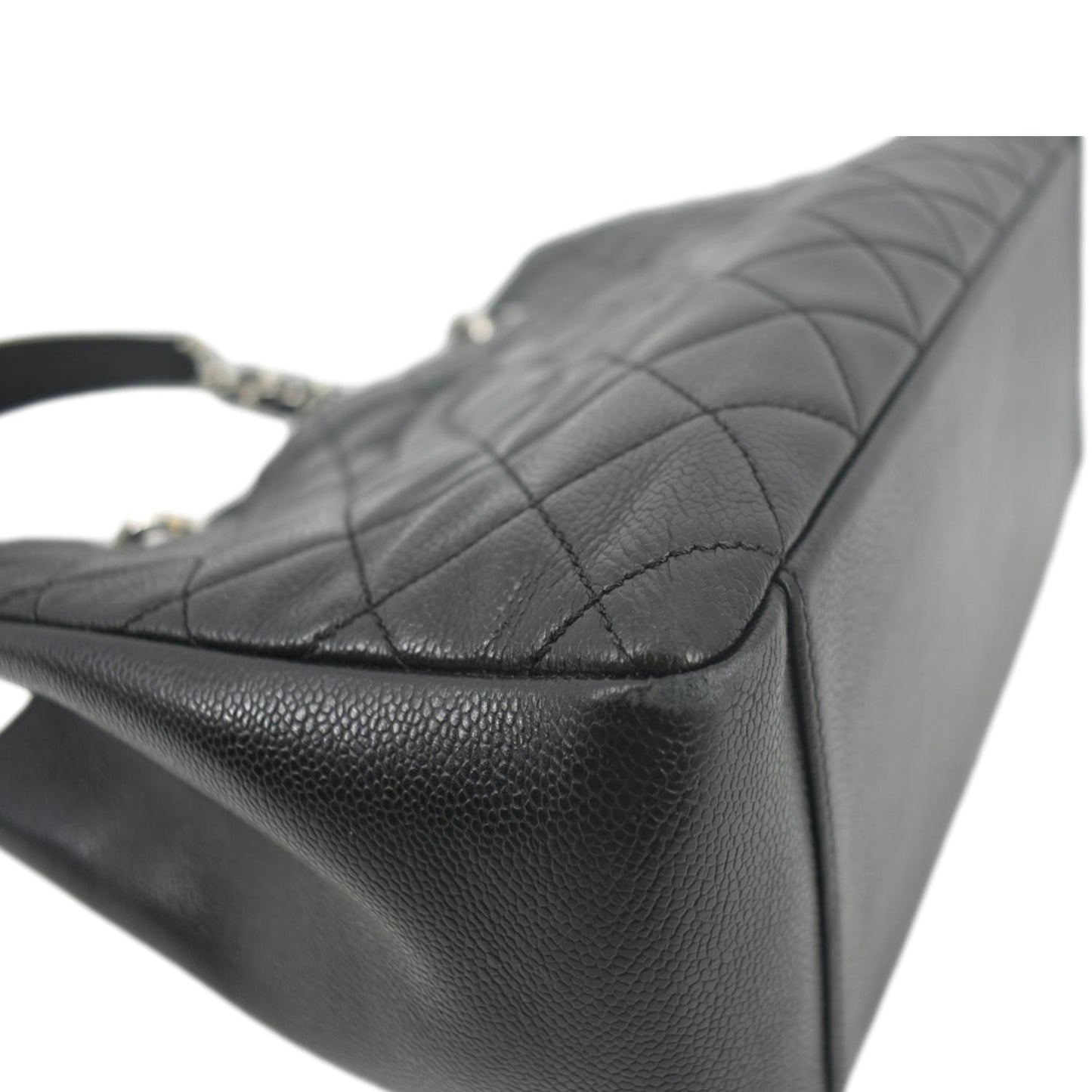 CHANEL Grand Shopping Quilted Leather GST Tote Bag Black
