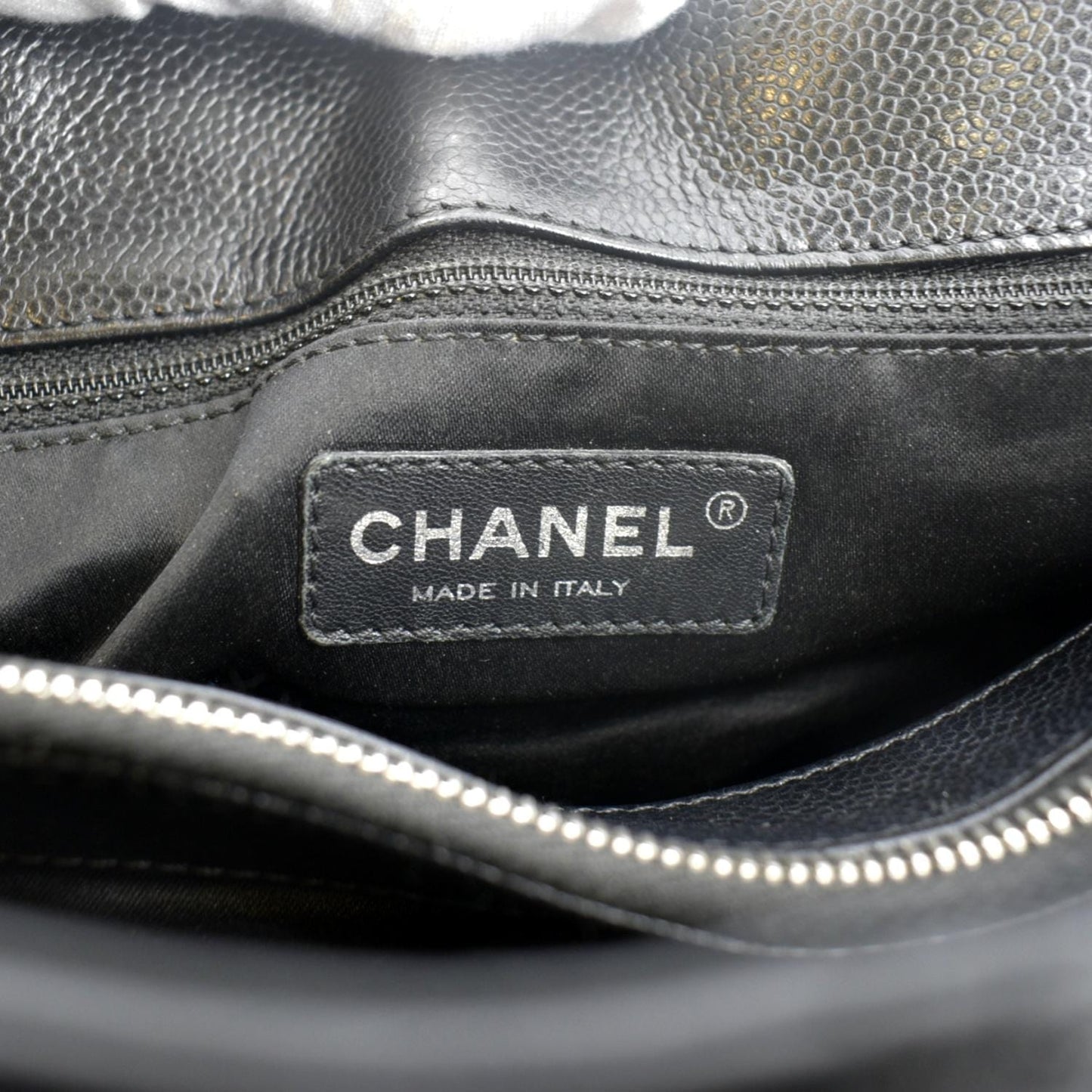 CHANEL Grand Shopping Quilted Leather GST Tote Bag Black