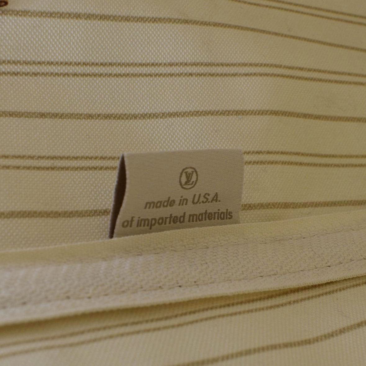 LOUIS VUITTON Neverfull MM Damier Azur Tote Shoulder Bag White