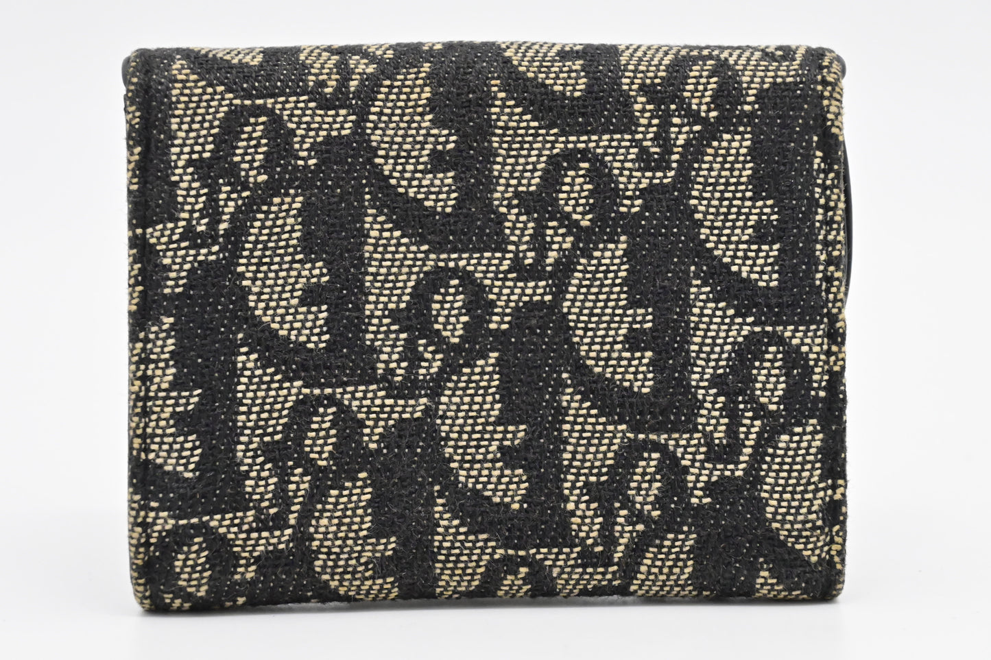 Dior Saddle Compact Wallet in Black Oblique Canvas