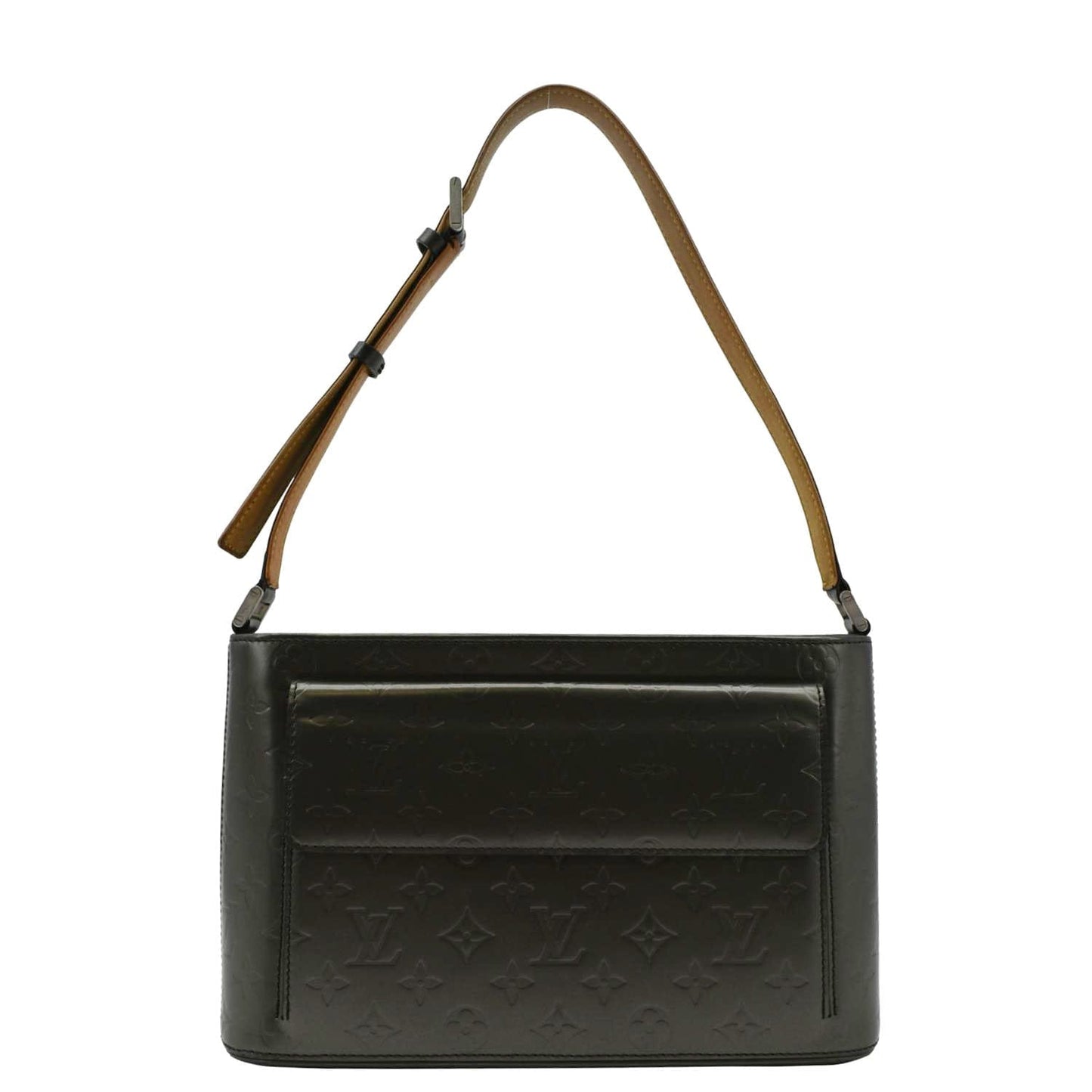 LOUIS VUITTON Alston Monogram Mat Shoulder Bag Black