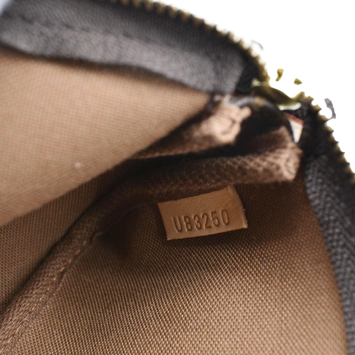 LOUIS VUITTON  Mini Pochette Monogram Canvas Accessoires Pouch Brown