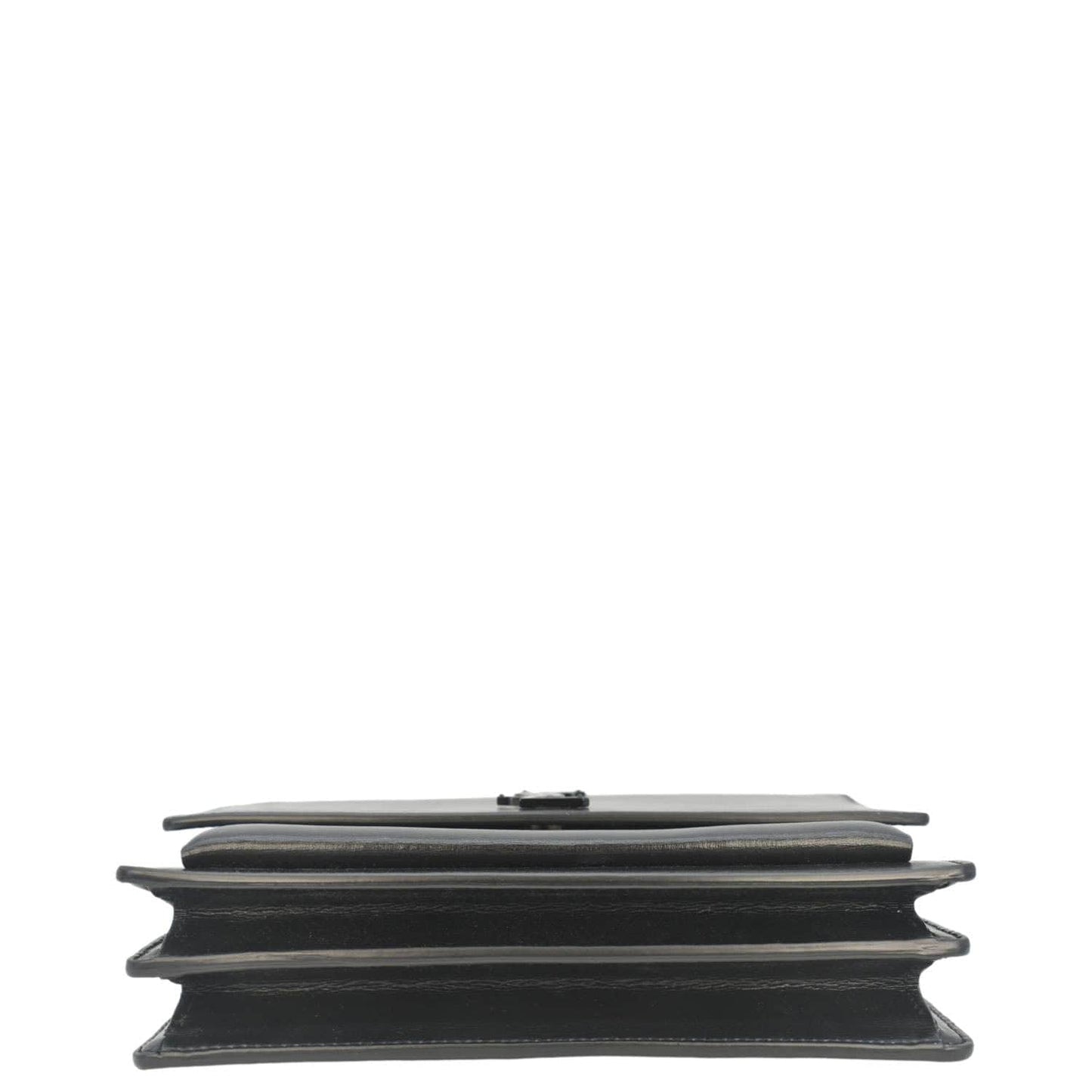 YVES SAINT LAURENT Sunset Medium Leather Shoulder Bag Black
