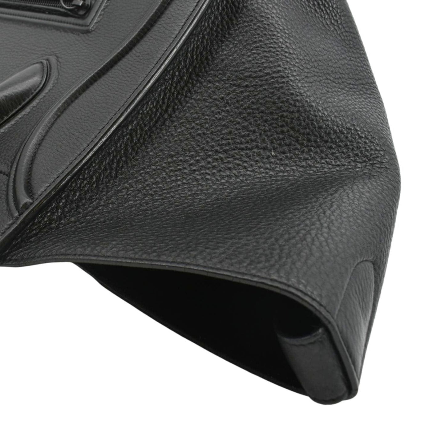 CELINE Luggage Phantom Medium Leather Tote Bag Black