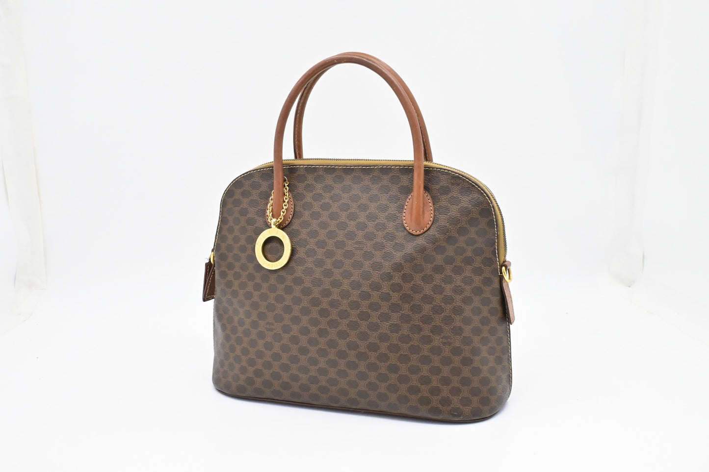 Celine Handbag in Brown Macadam Canvas