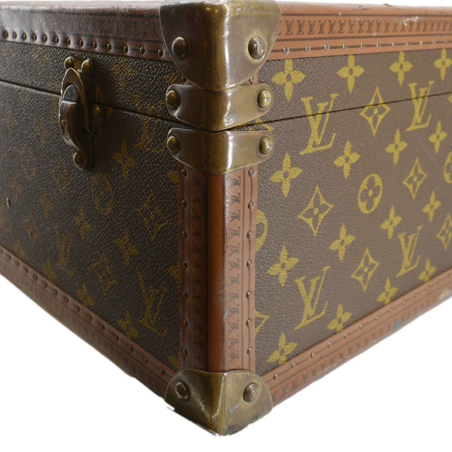 LOUIS VUITTON Bisten   Monogram Canvas Travel Suitcase Bag Brown