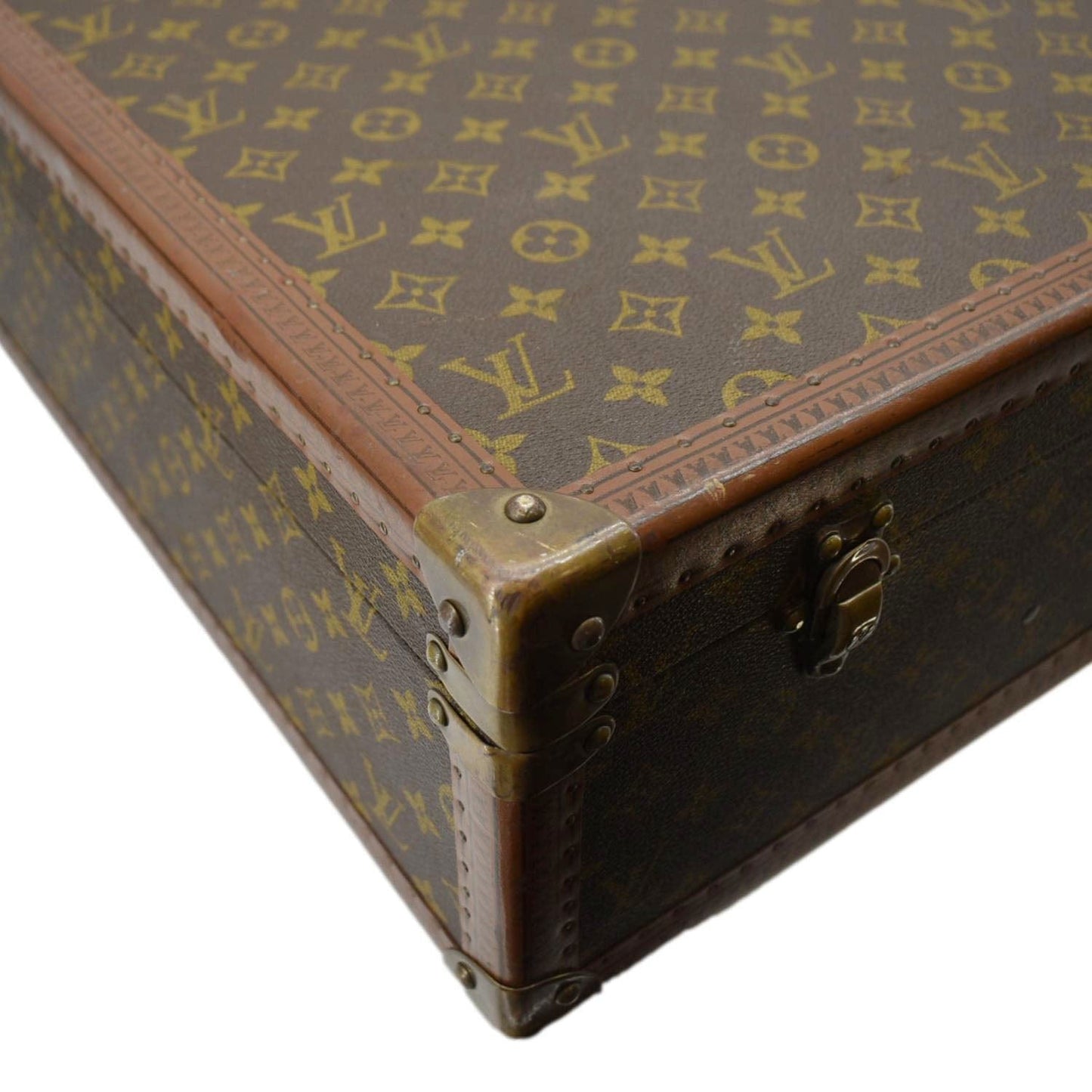 LOUIS VUITTON Bisten   Monogram Canvas Travel Suitcase Bag Brown