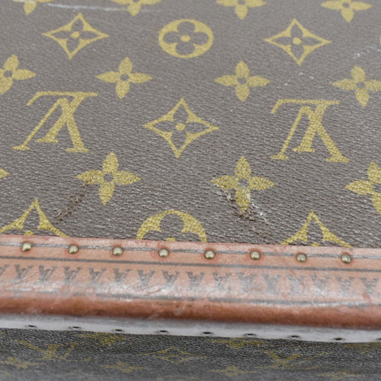 LOUIS VUITTON Bisten   Monogram Canvas Travel Suitcase Bag Brown