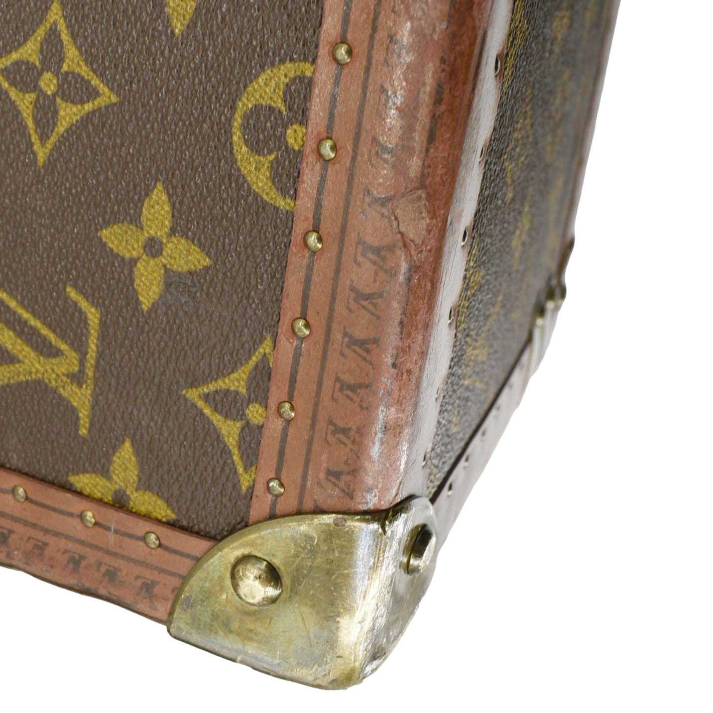 LOUIS VUITTON Bisten   Monogram Canvas Travel Suitcase Bag Brown