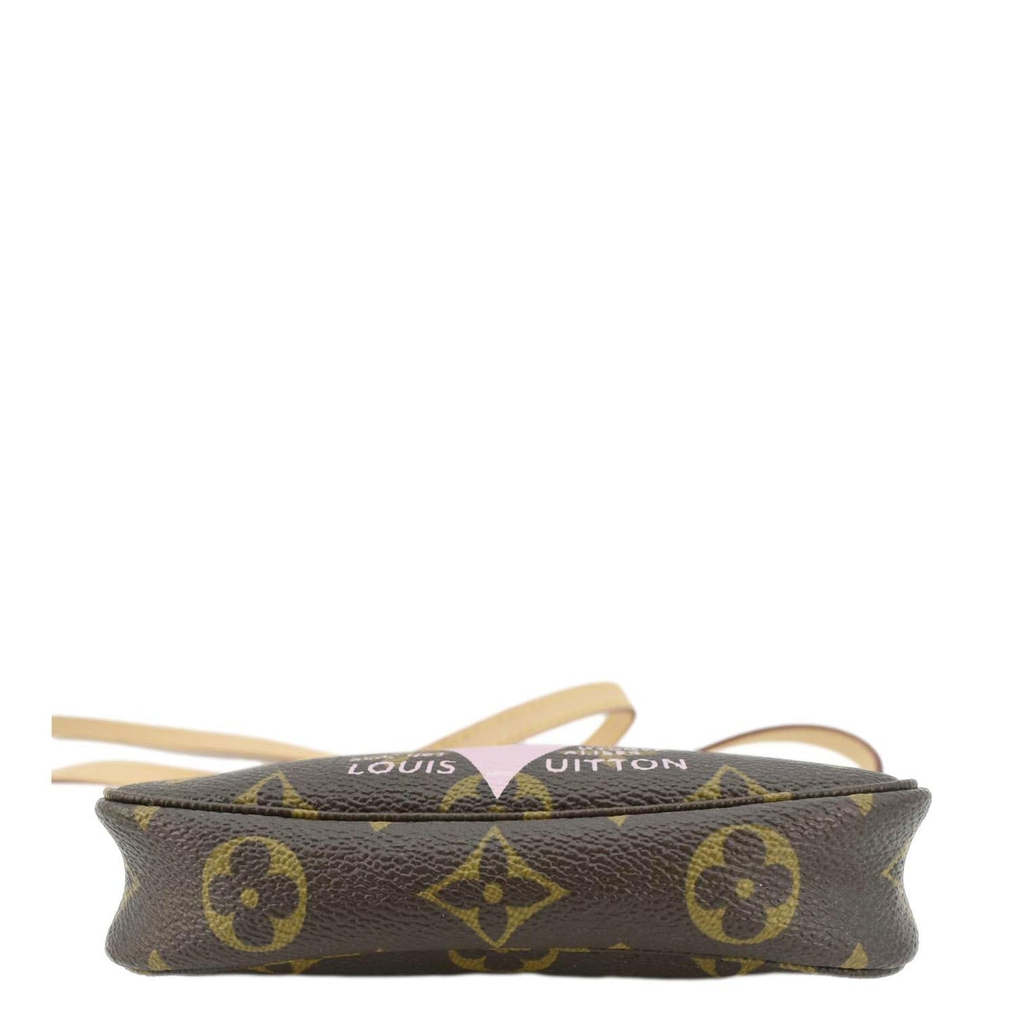 LOUIS VUITTON V Pochette Accessories Mini  Monogram Canvas Pouch Brown