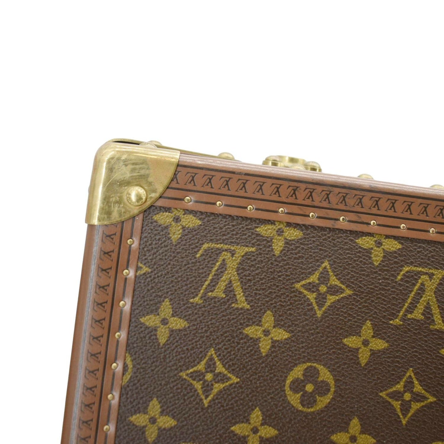 LOUIS VUITTON Bisten 75   Monogram Canvas Travel Suitcase Bag Brown