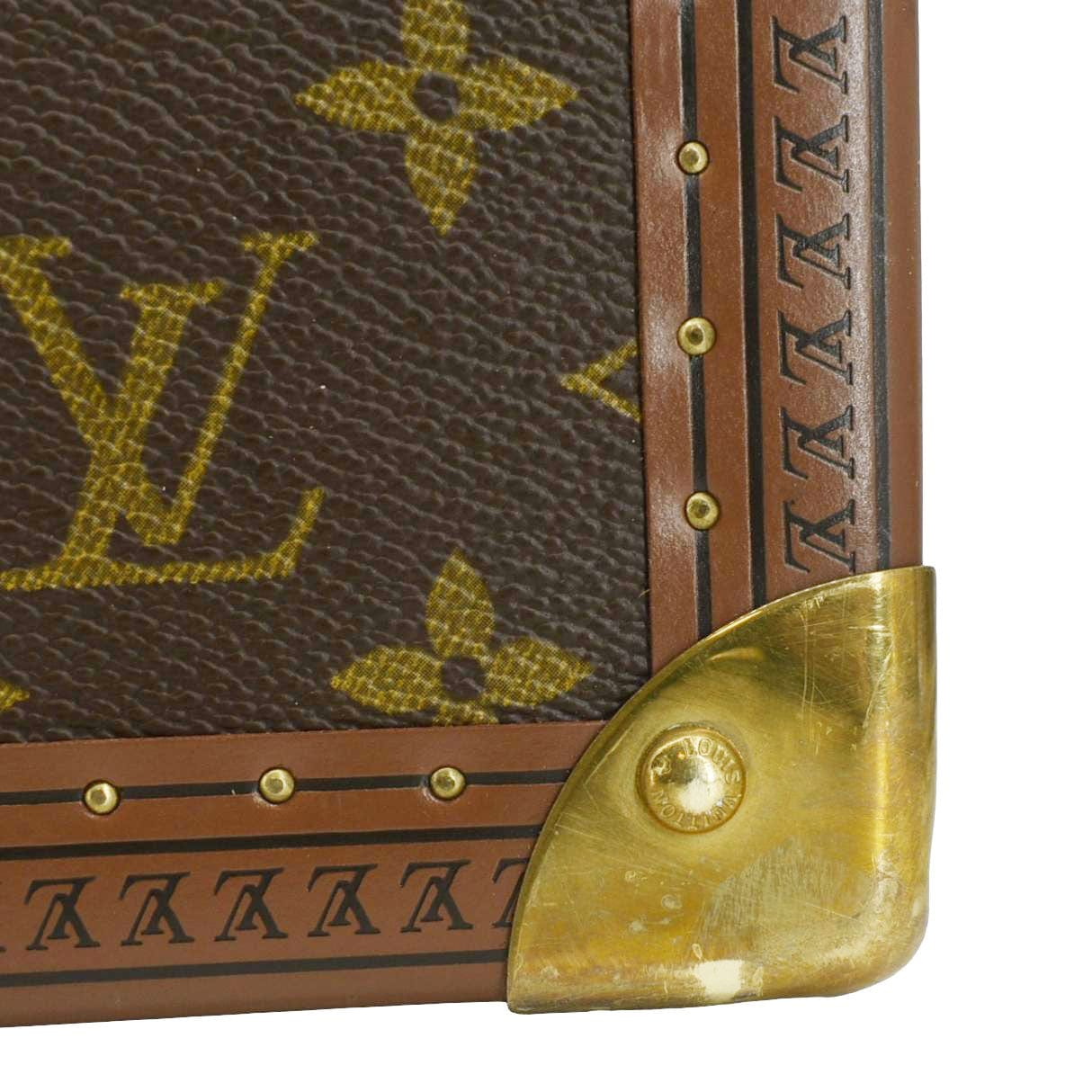 LOUIS VUITTON Bisten 75   Monogram Canvas Travel Suitcase Bag Brown