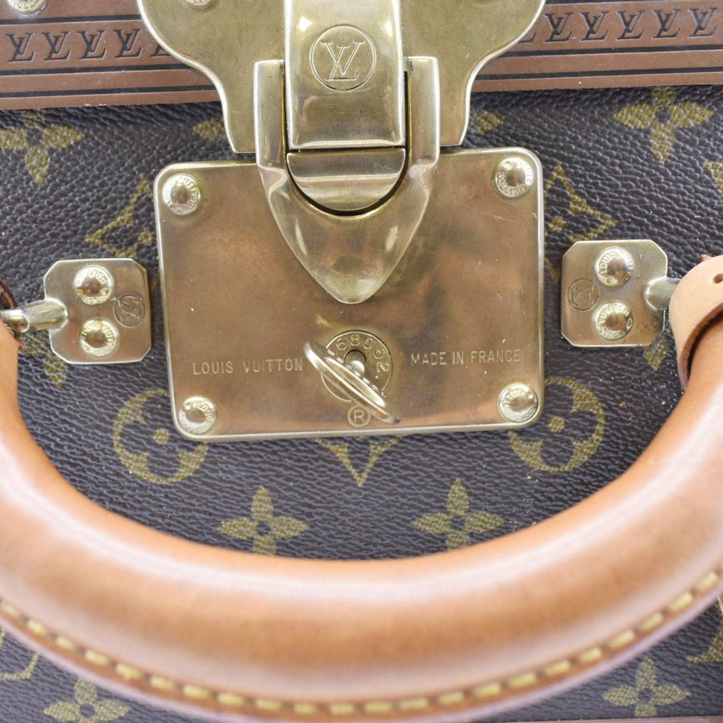 LOUIS VUITTON Bisten 75   Monogram Canvas Travel Suitcase Bag Brown