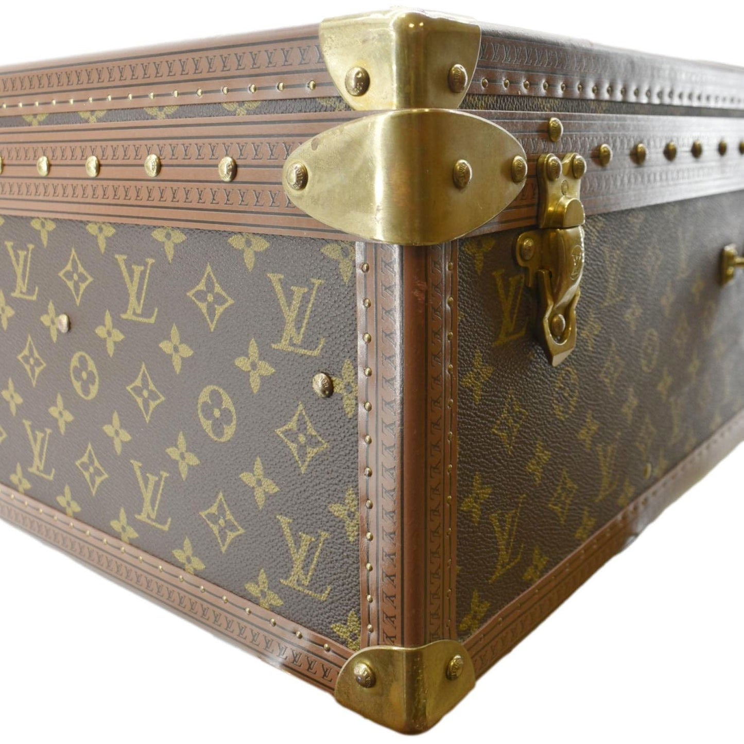 LOUIS VUITTON Bisten 75   Monogram Canvas Travel Suitcase Bag Brown