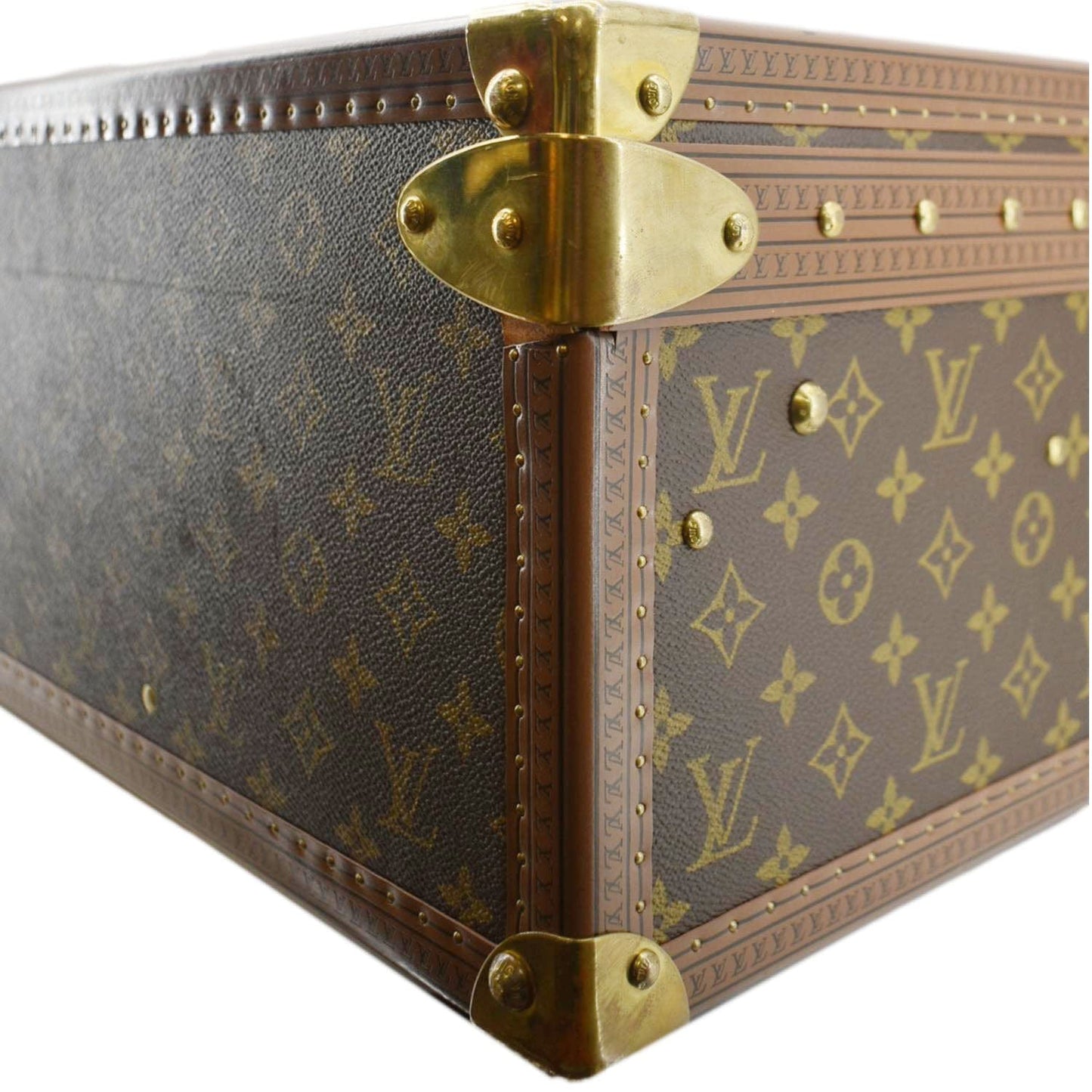 LOUIS VUITTON Bisten 75   Monogram Canvas Travel Suitcase Bag Brown