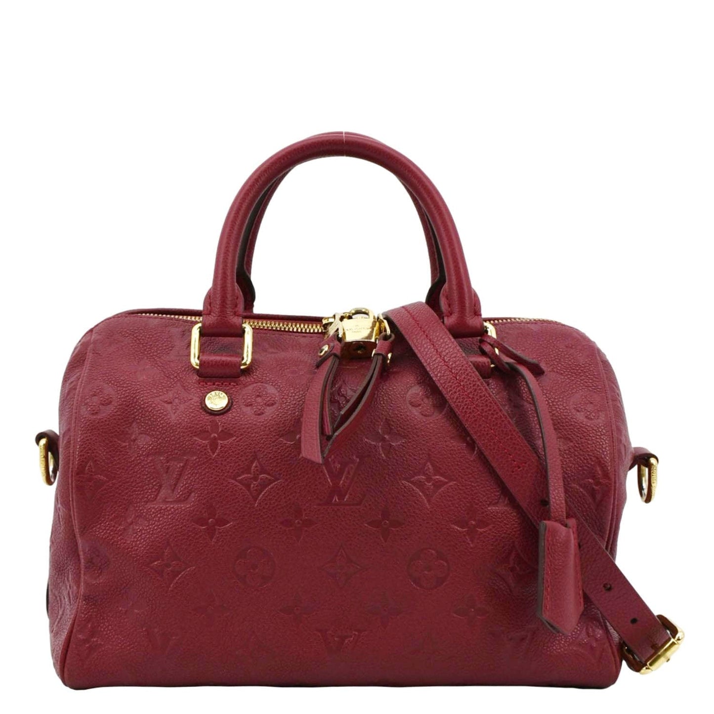 LOUIS VUITTON  25 Bandouliere Monogram Empreinte Crossbody Bag Fuchsia