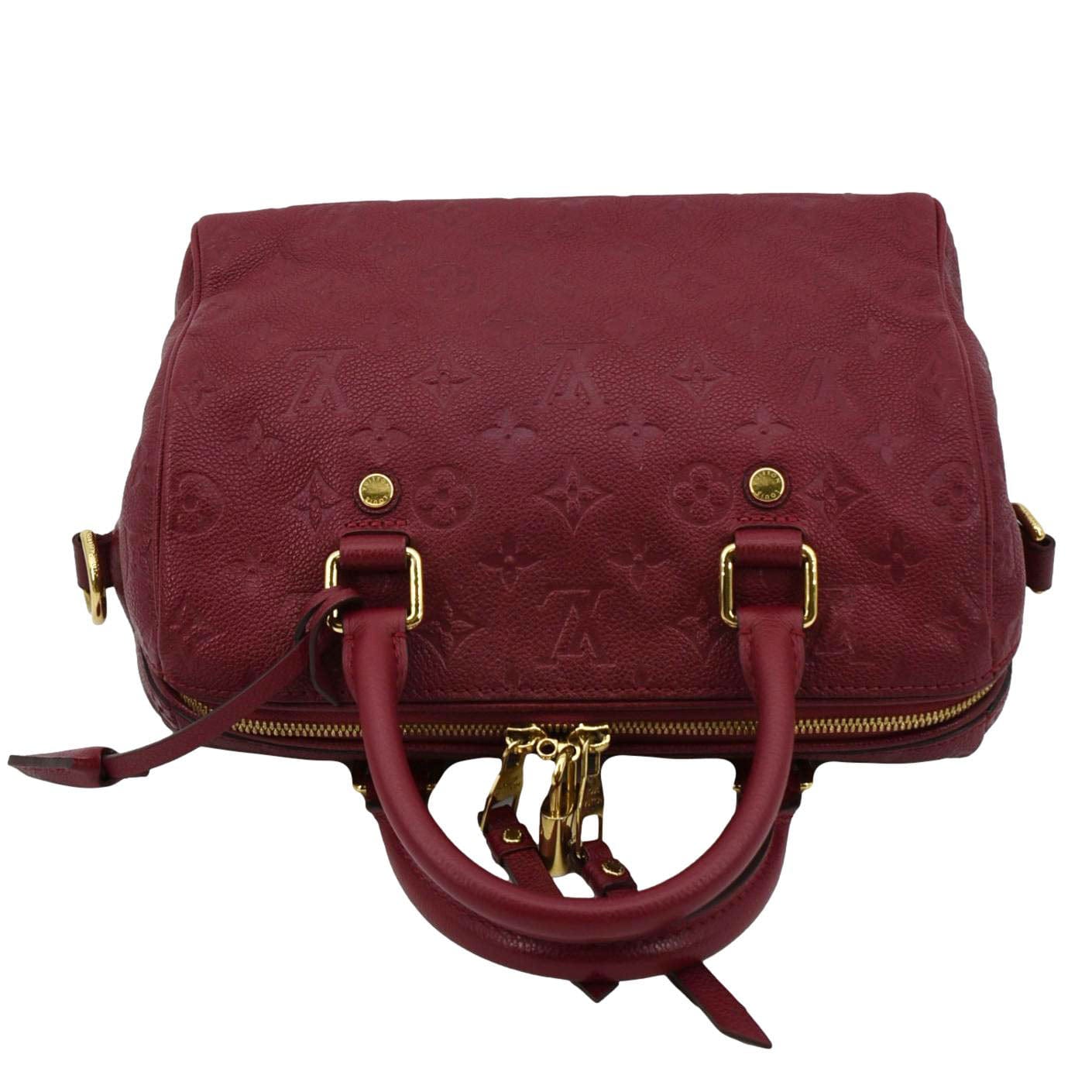 LOUIS VUITTON  25 Bandouliere Monogram Empreinte Crossbody Bag Fuchsia