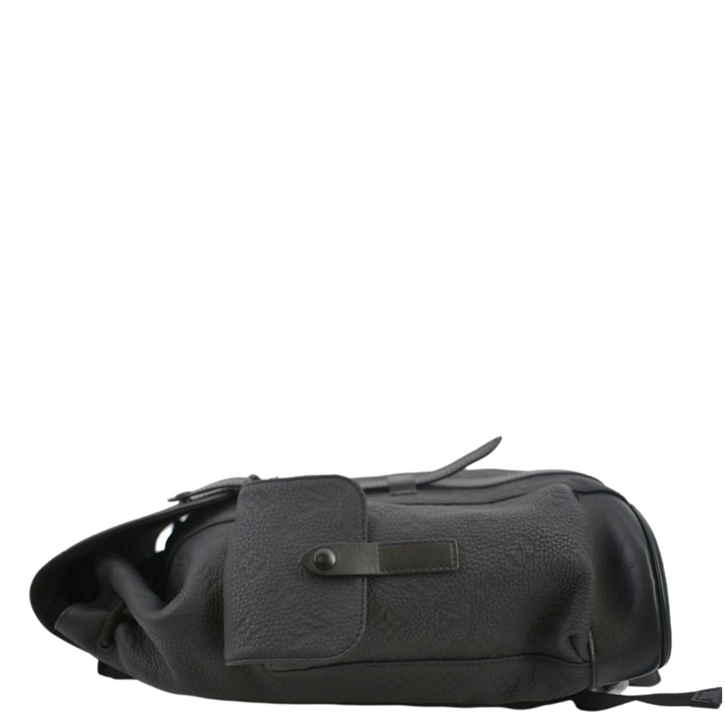 LOUIS VUITTON Christopher PM Monogram Taurillon Leather Backpack Bag Black