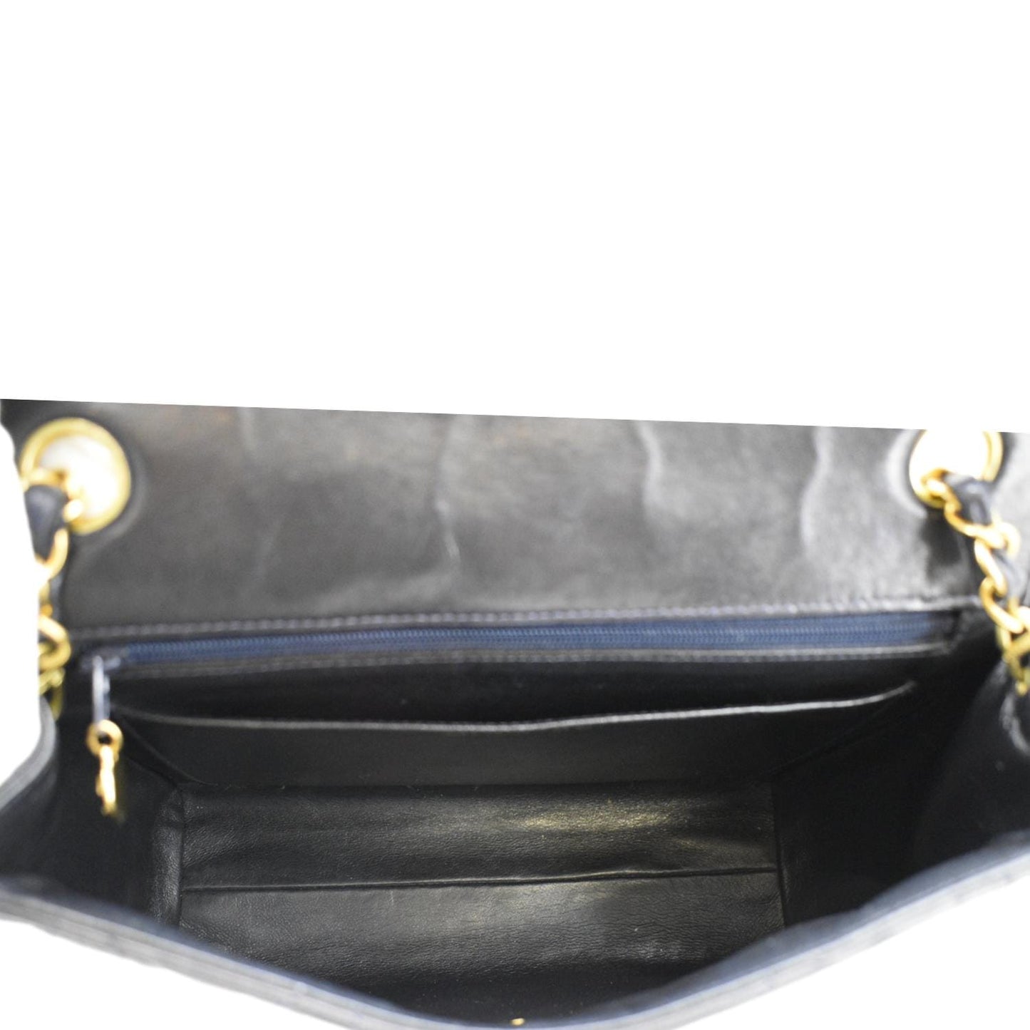 CHANEL Square CC Flap  Quilted Leather Shoulder Bag Black