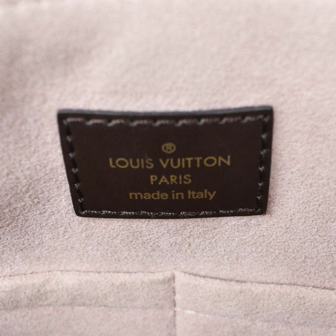 LOUIS VUITTON Normandy Damier Ebene Satchel Bag Brown