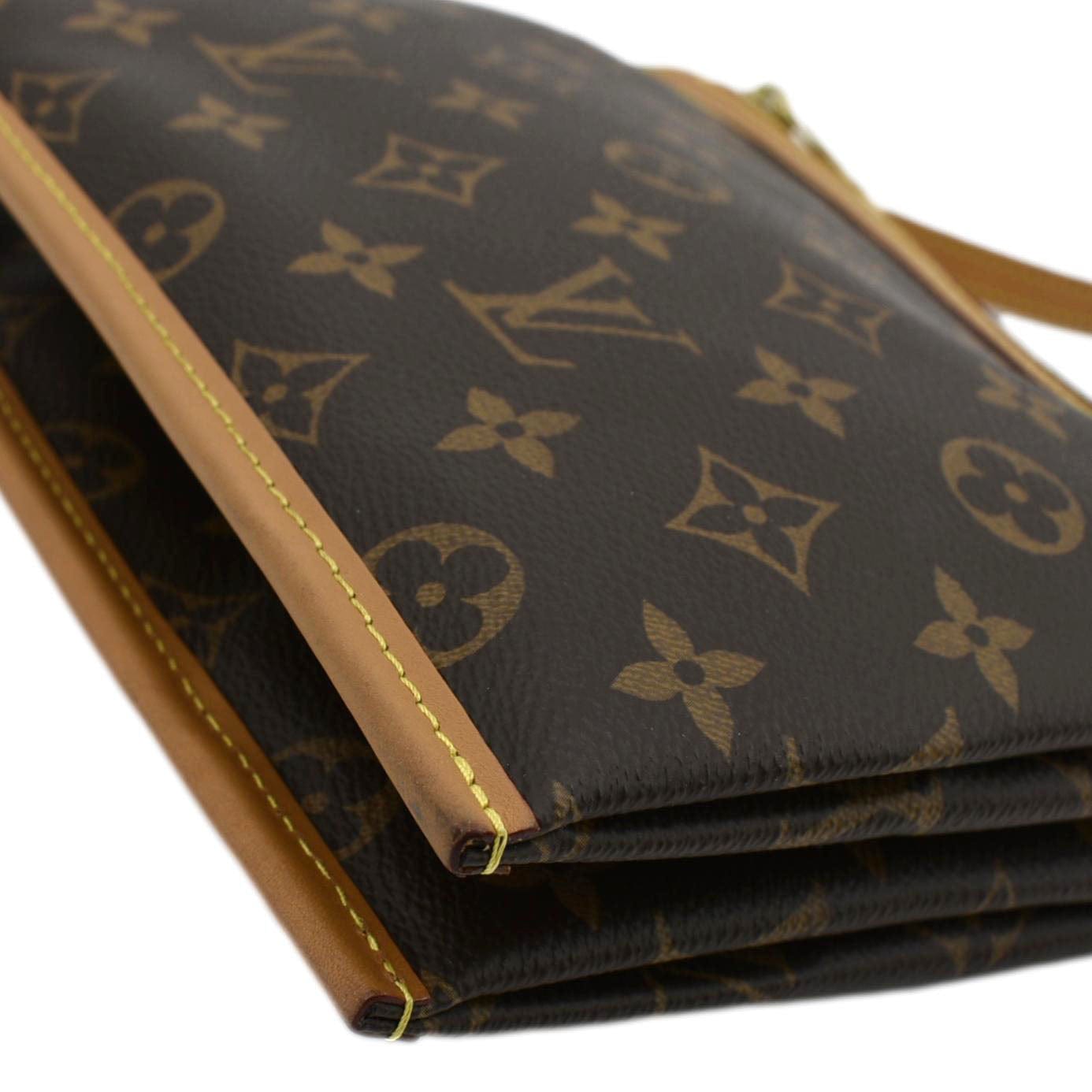 LOUIS VUITTON Saumur PM Monogram Canvas Crossbody Bag Brown