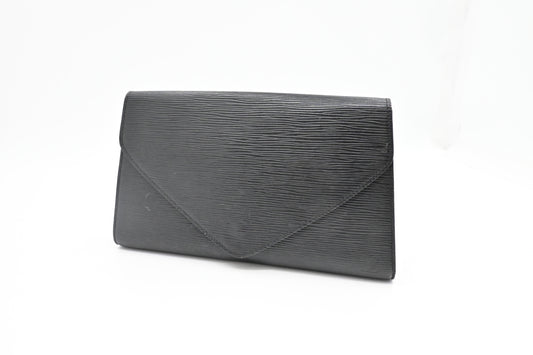 Louis Vuitton Art Deco Clutch in Black Epi Leather