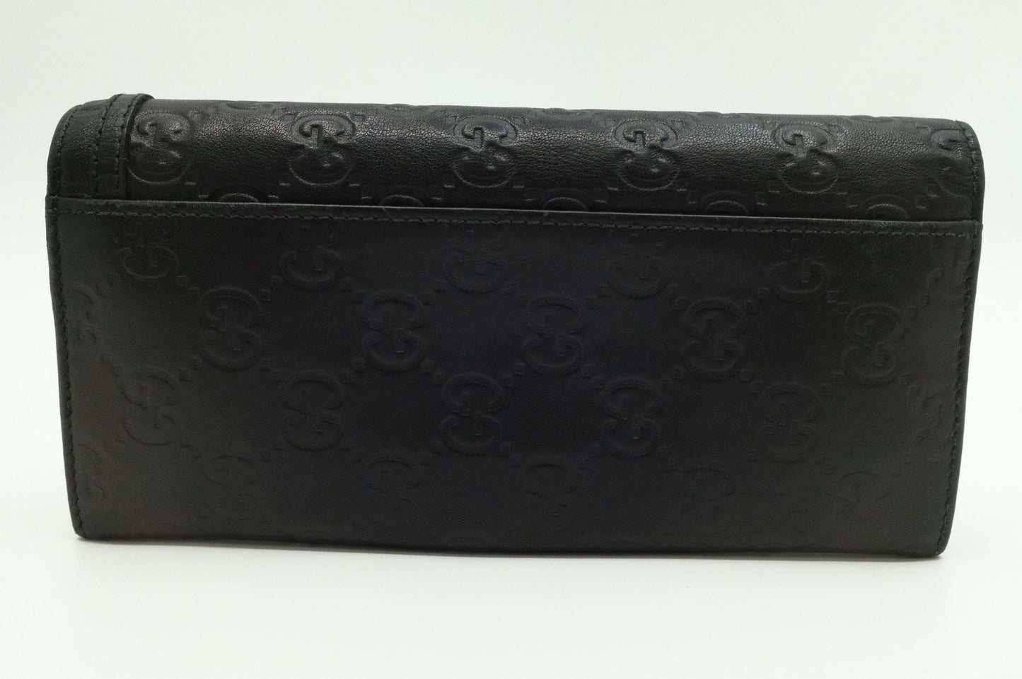 Gucci Long Wallet in Black Guccissima Leather